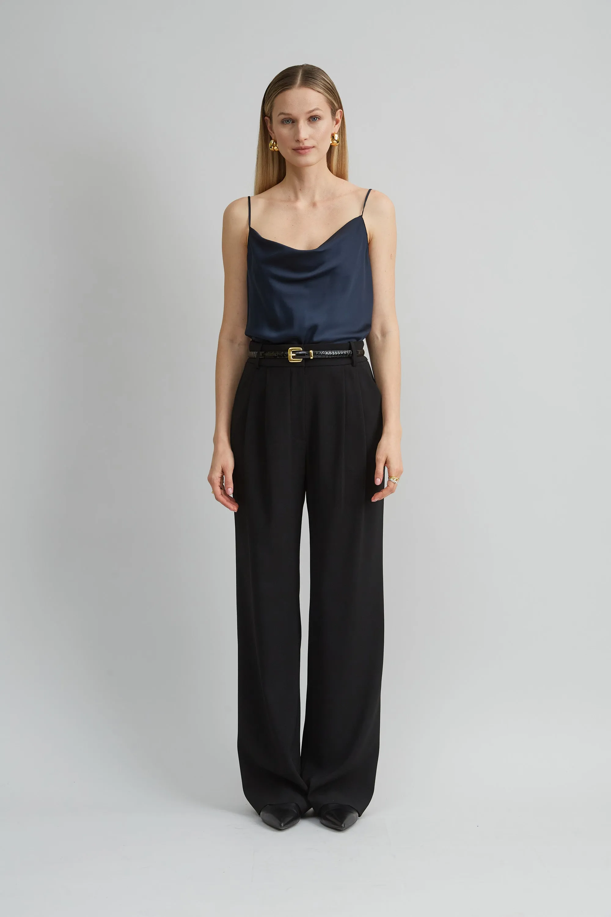 Crepe Pleated Pant