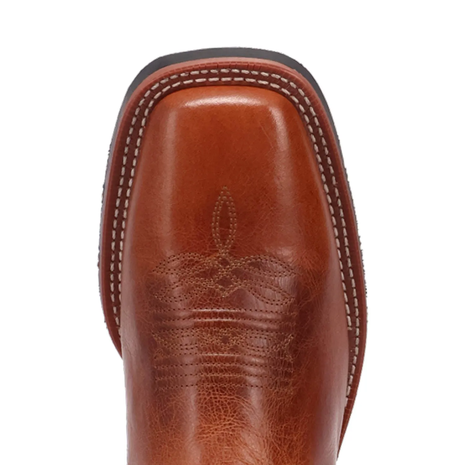 Dan Post Mens Orleans Cognac/Brown Leather Work Cowboy Boots