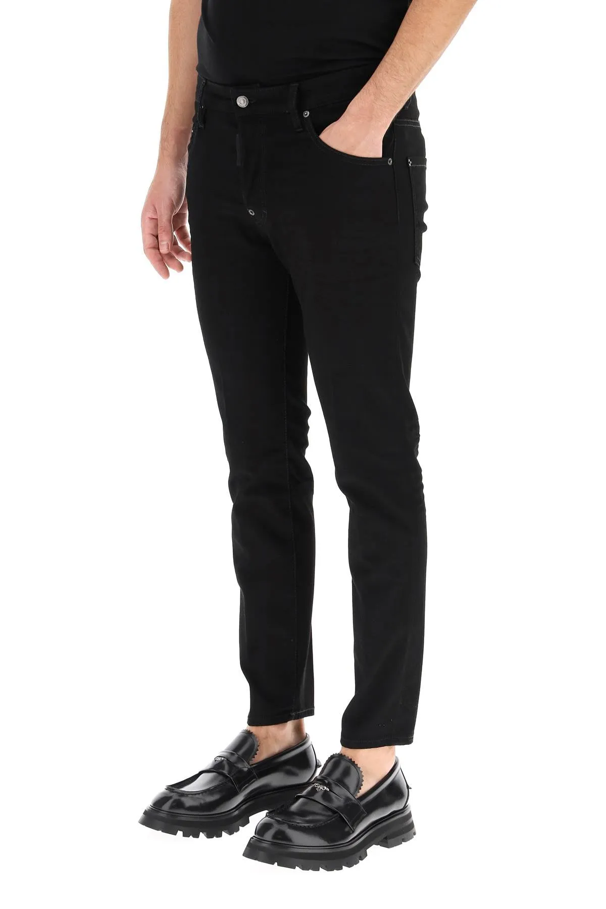 Dsquared2 Logo Patch Slim-Fit Jeans