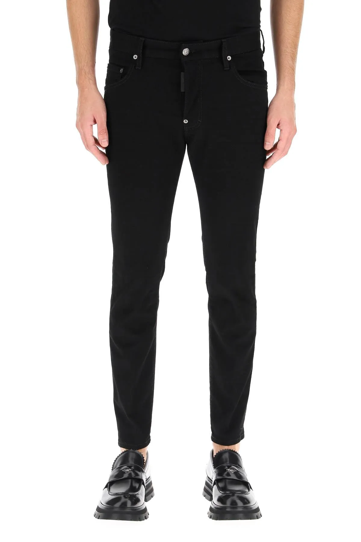 Dsquared2 Logo Patch Slim-Fit Jeans