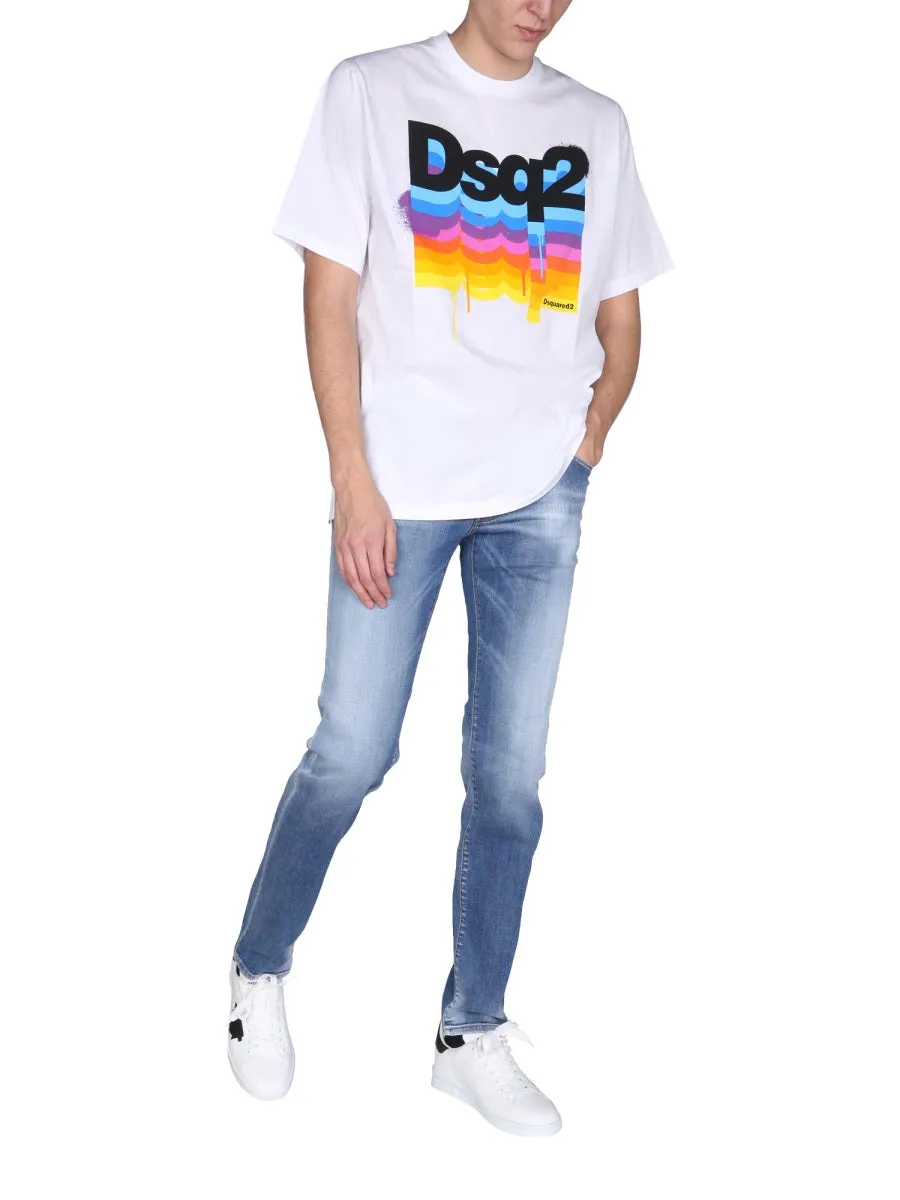 Dsquared2 Washed Effect Slim Fit Jeans