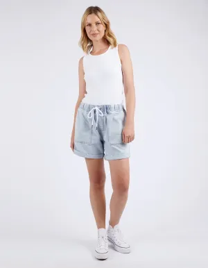 Elm Emma Relaxed Denim Short Light Blue Wash