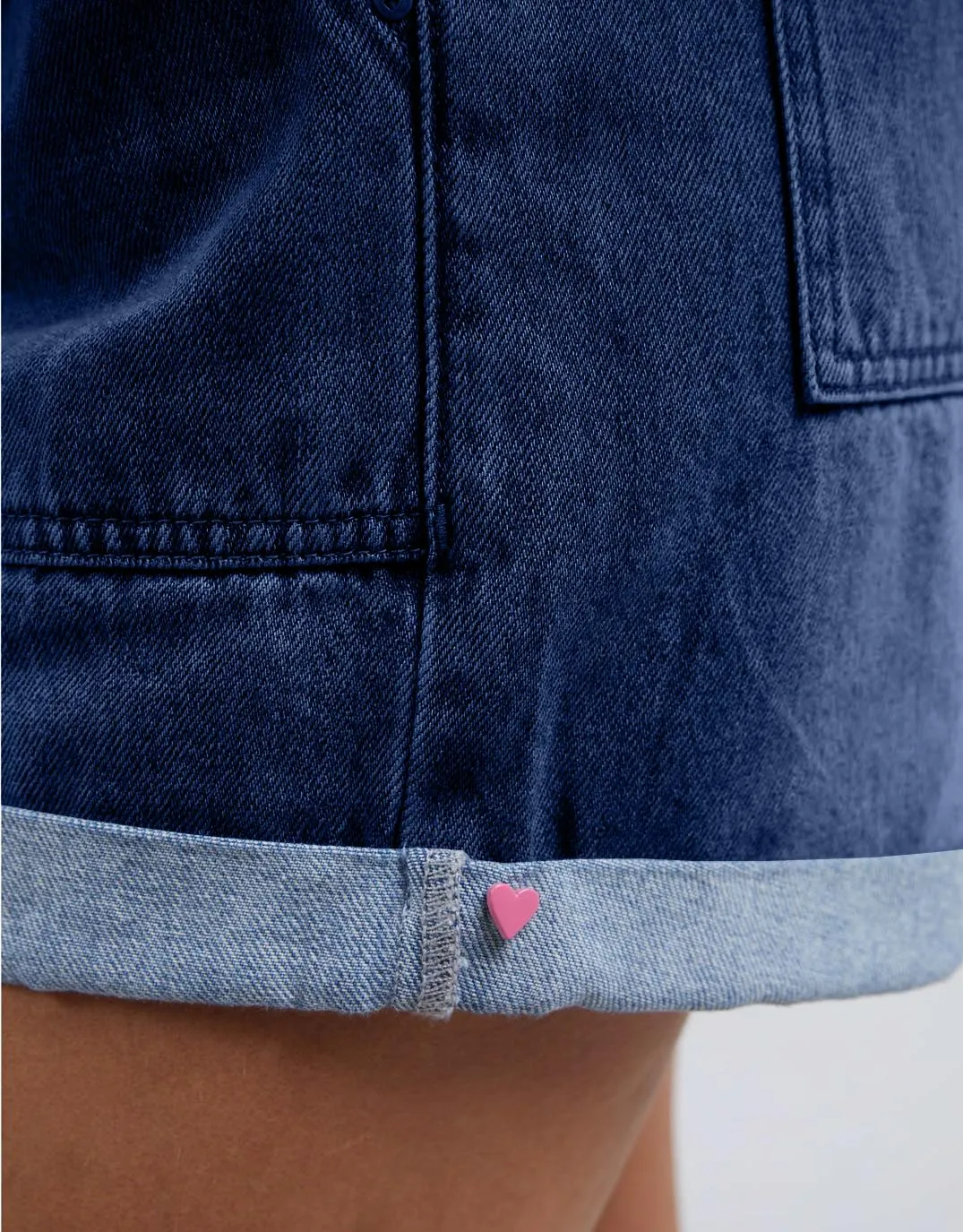 Emma Relaxed Denim Short - Dark Blue Wash