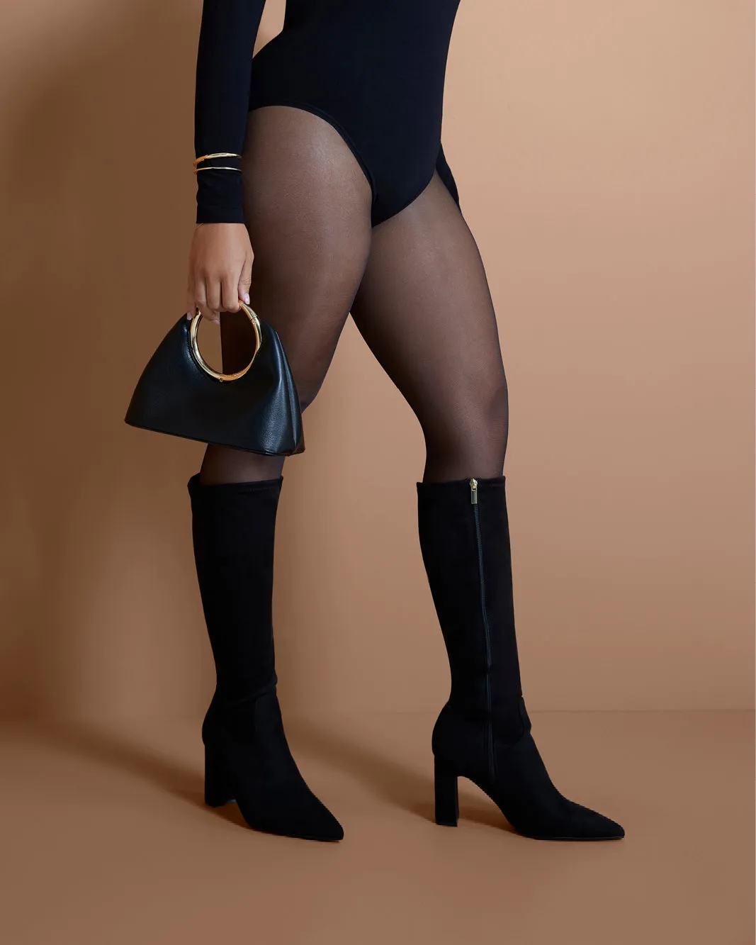 FREDDY EXTENDED CURVE - BLACK SUEDE