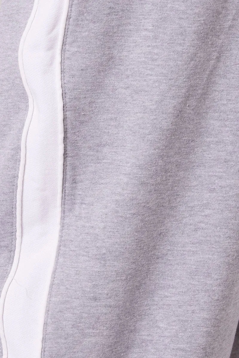 Grey Track Pants Wide Leg Pants