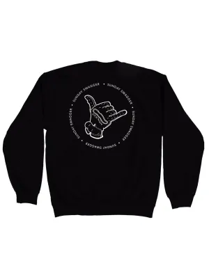 Hang Loose Crewneck - Black/White