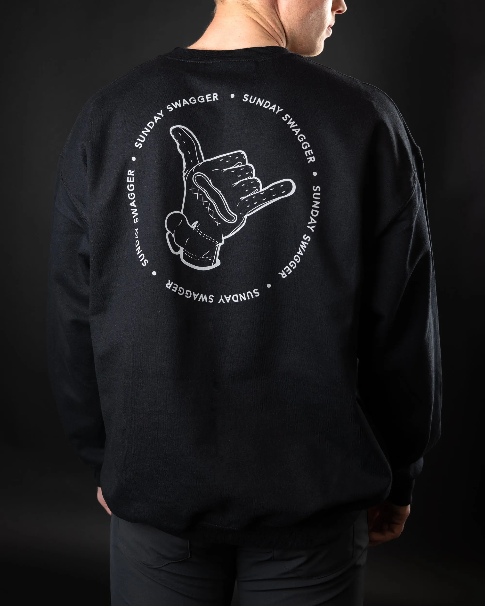 Hang Loose Crewneck - Black/White