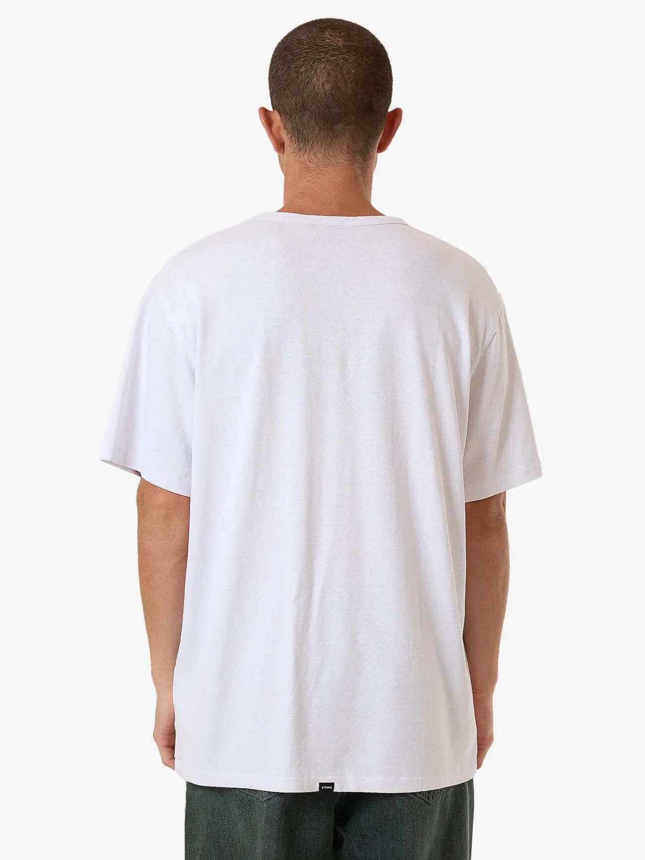 Hemp Stay Aware Merch Fit Tee - Lucent White