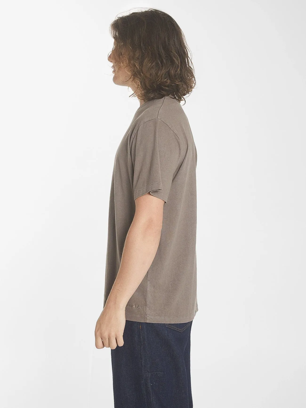 Hemp Thrills Embro Merch Fit Tee - Light Canteen