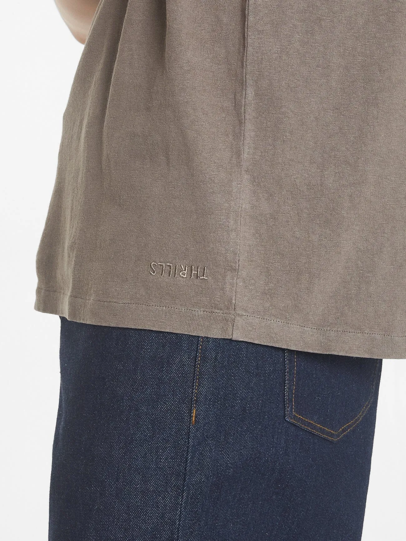 Hemp Thrills Embro Merch Fit Tee - Light Canteen