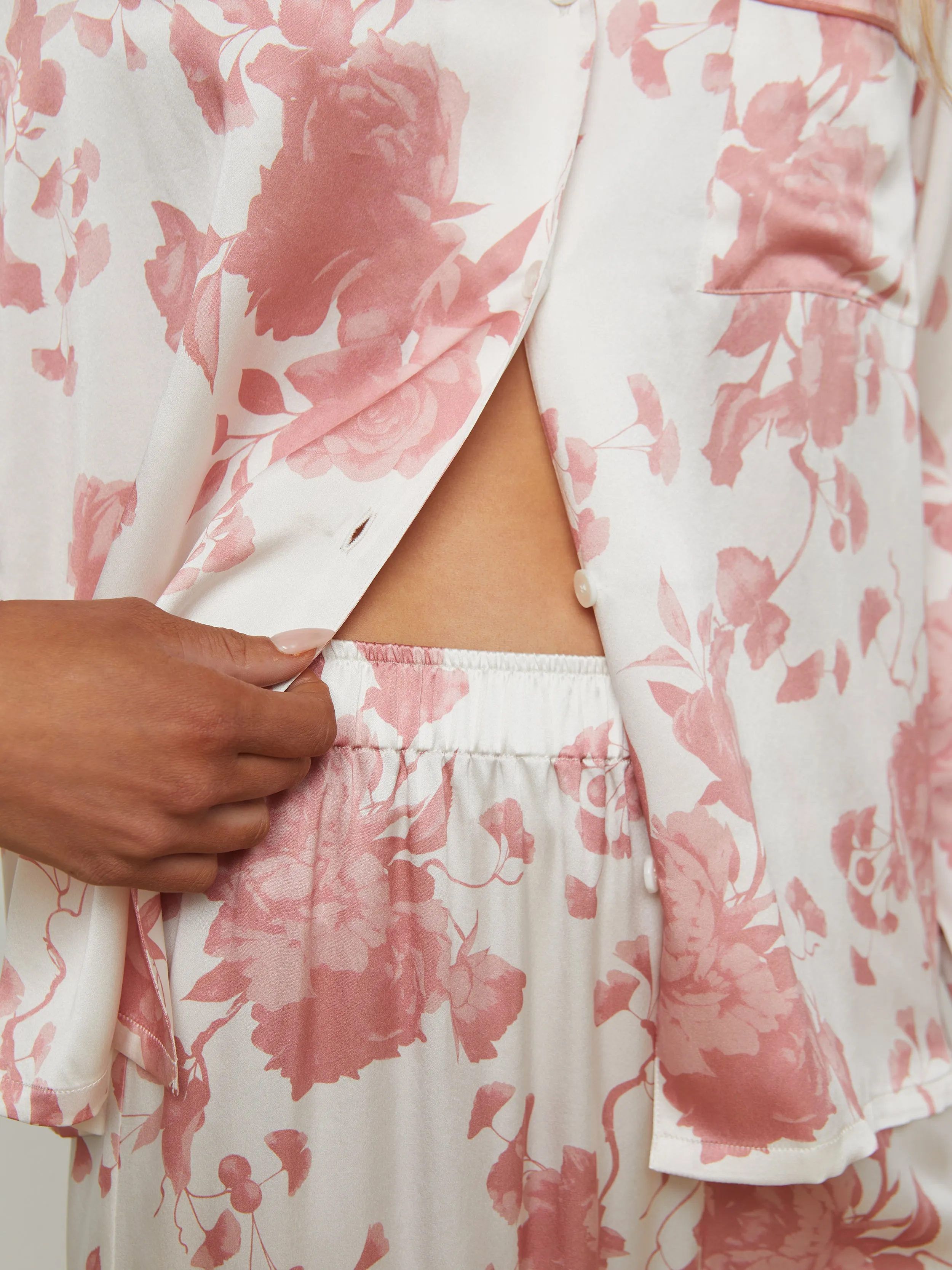 Inez Silk Long Pajama Set