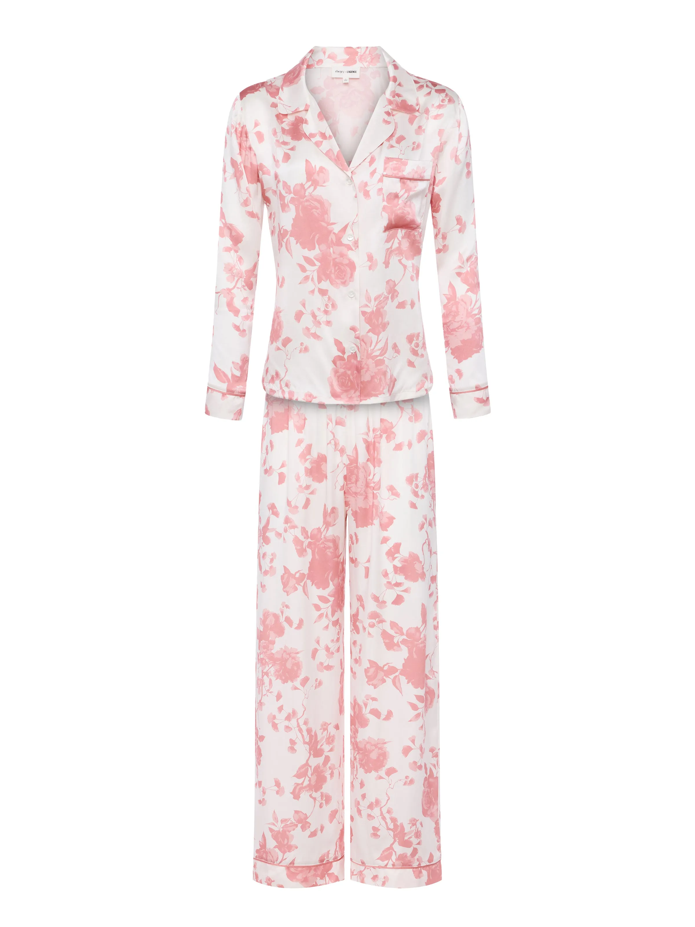 Inez Silk Long Pajama Set