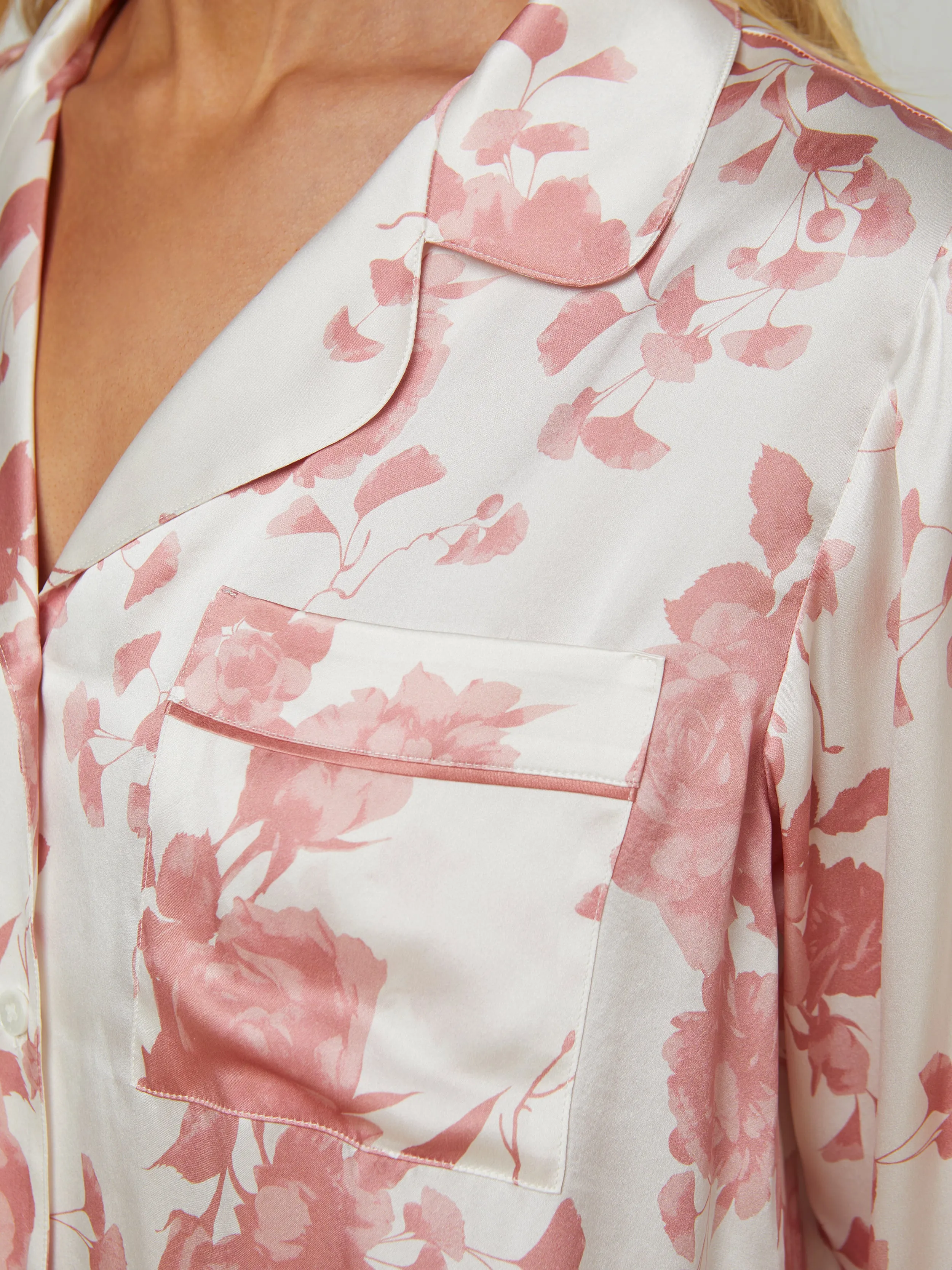 Inez Silk Long Pajama Set