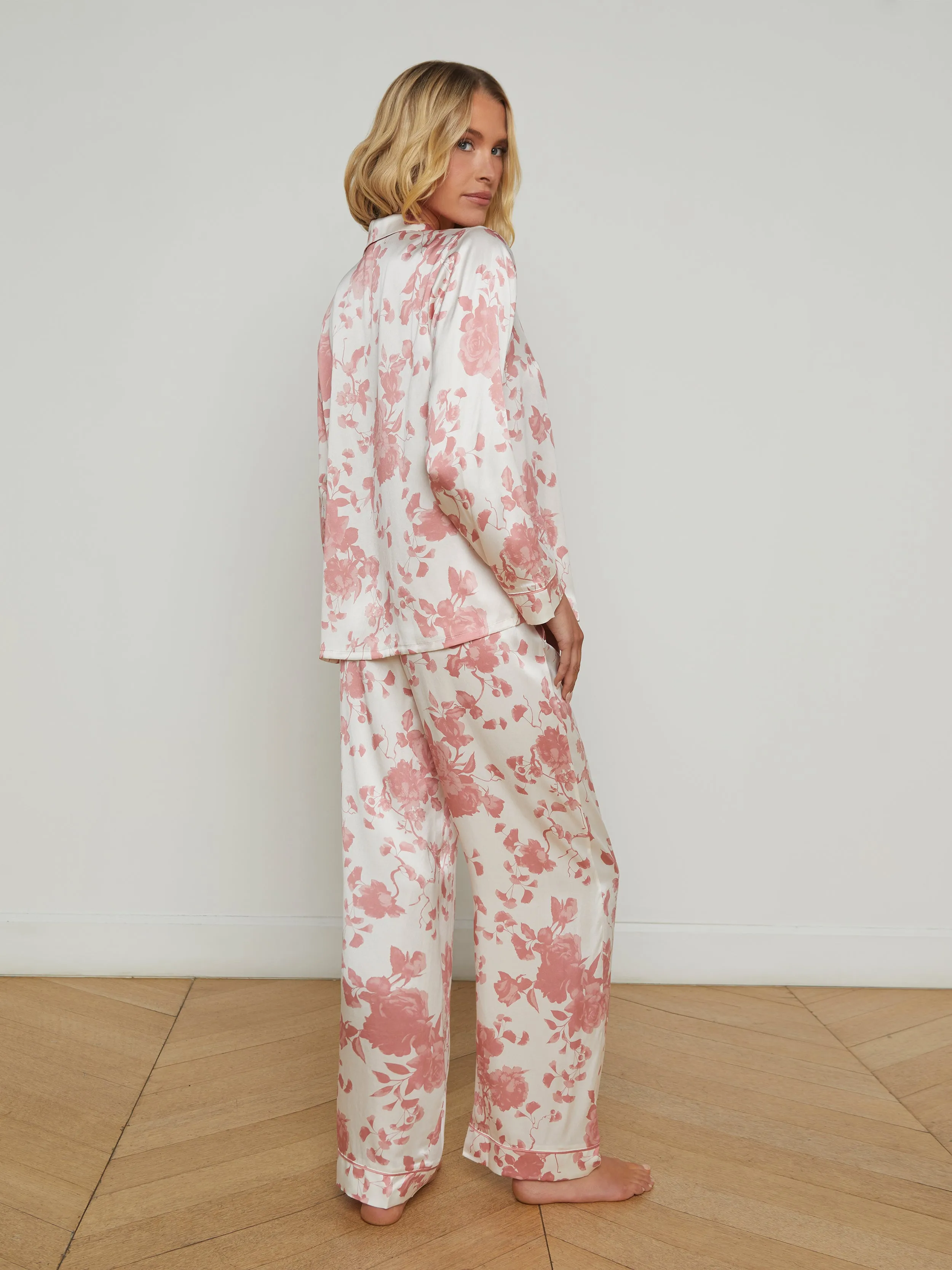 Inez Silk Long Pajama Set