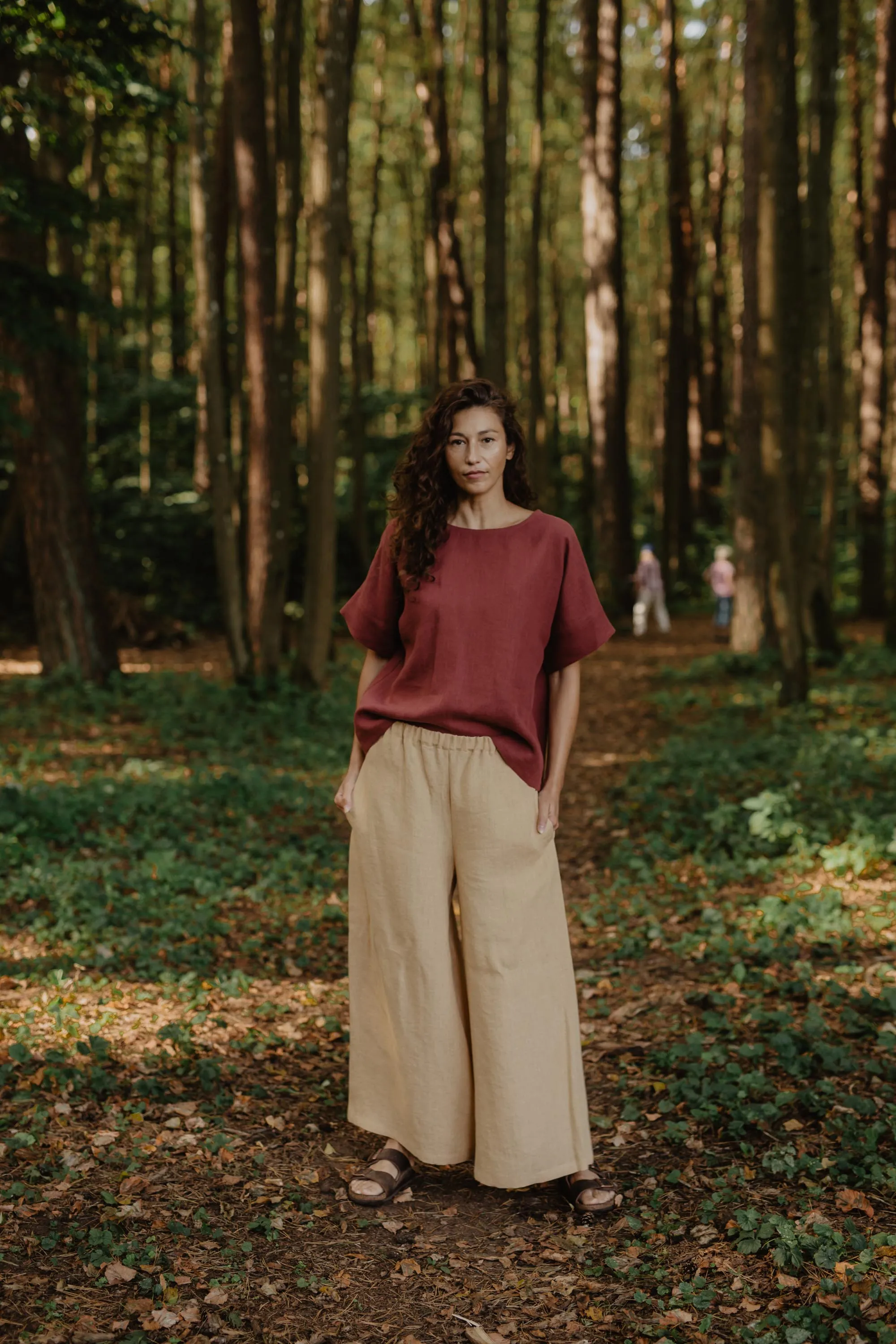 Isabella Women's Wide Linen Trousers | Multiple Colours