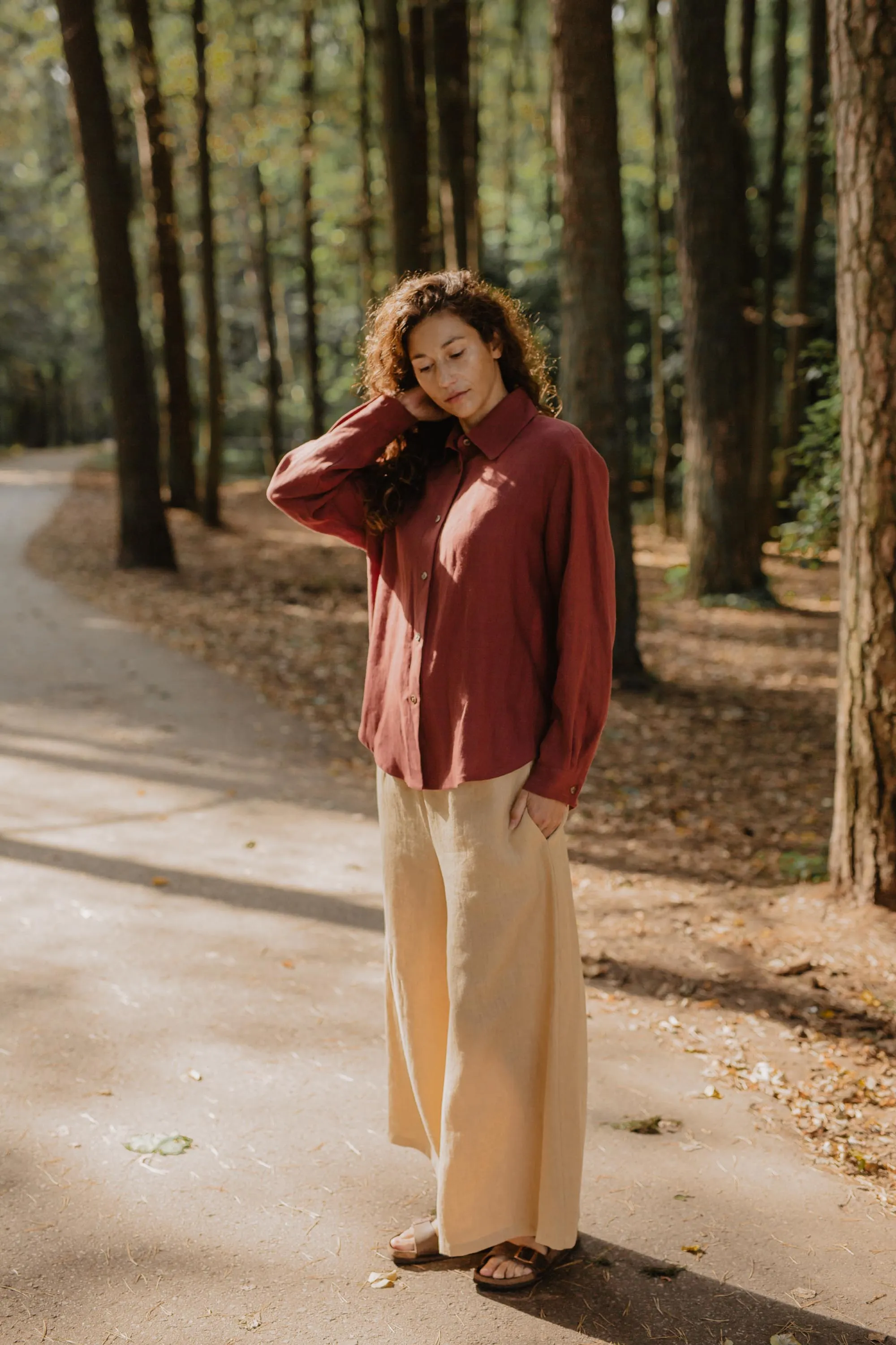 Isabella Women's Wide Linen Trousers | Multiple Colours