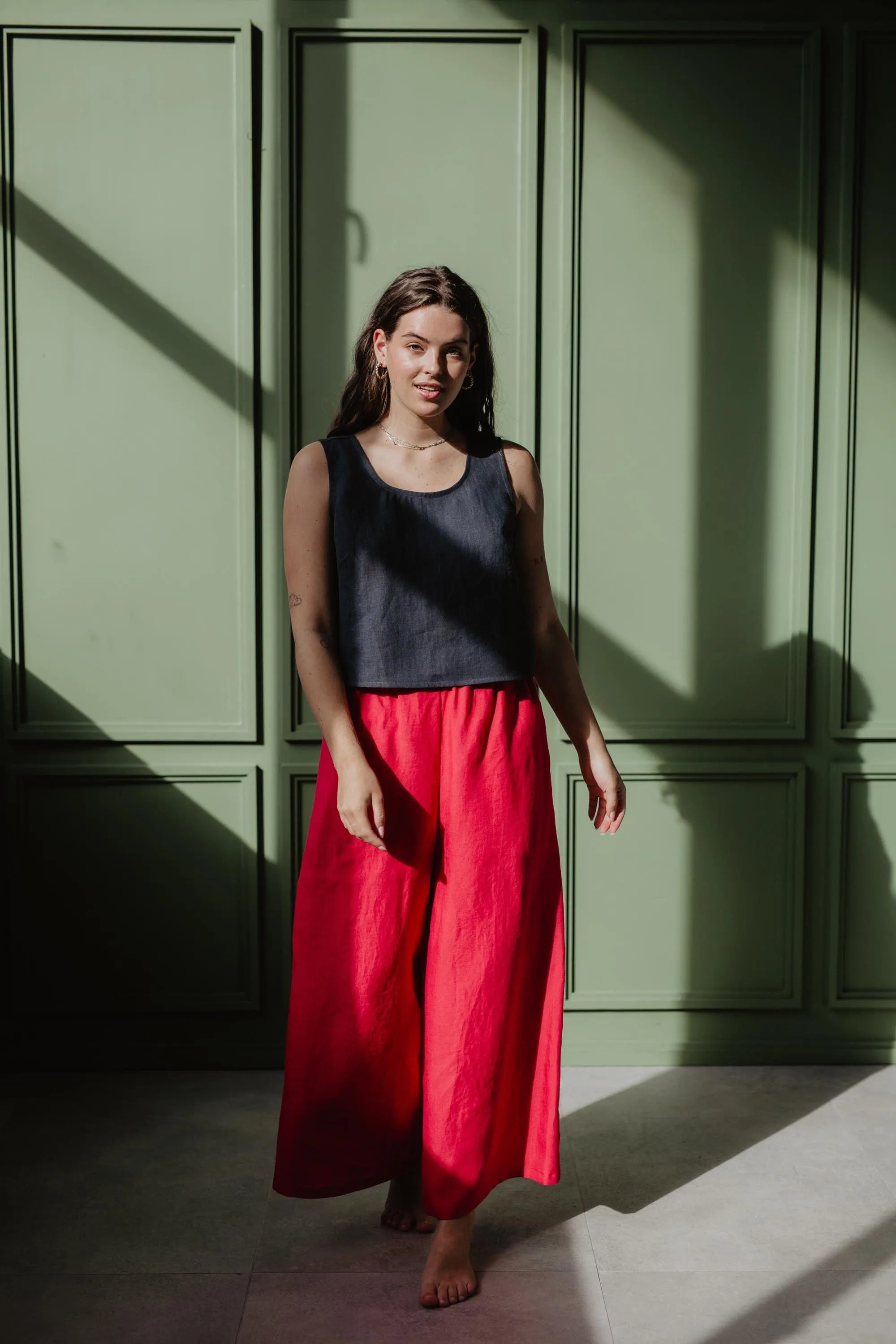 Isabella Women's Wide Linen Trousers | Multiple Colours