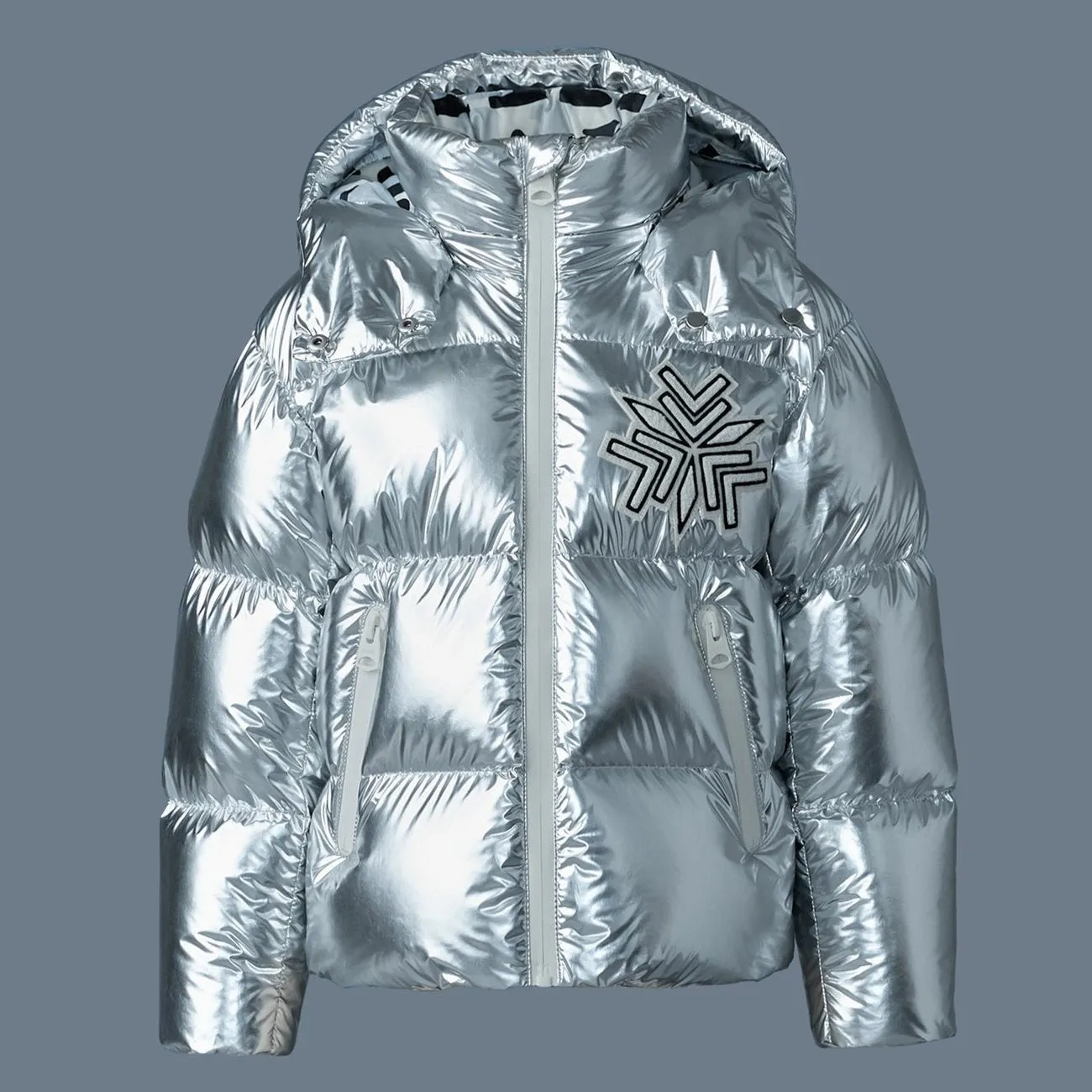 JESSE-MSF Metallic light down jacket for kids (8-14 years) Silver