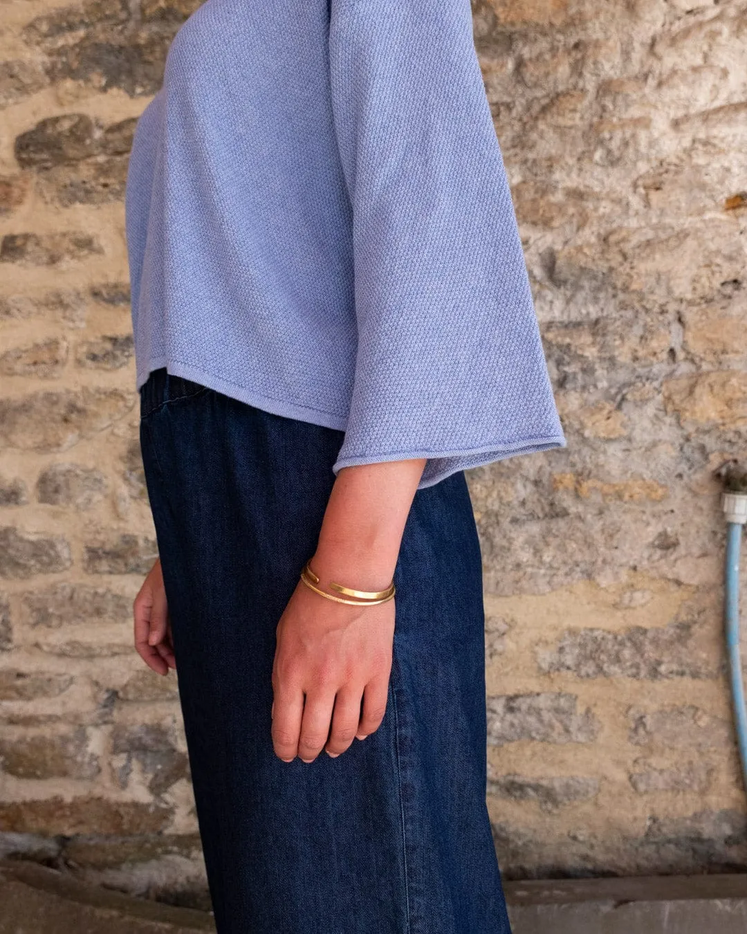 Jody Women's Cotton Relaxed Jumper | Blue Melange