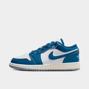 Jordan 1 Low GS White / Industrial Blue - Blue Grey