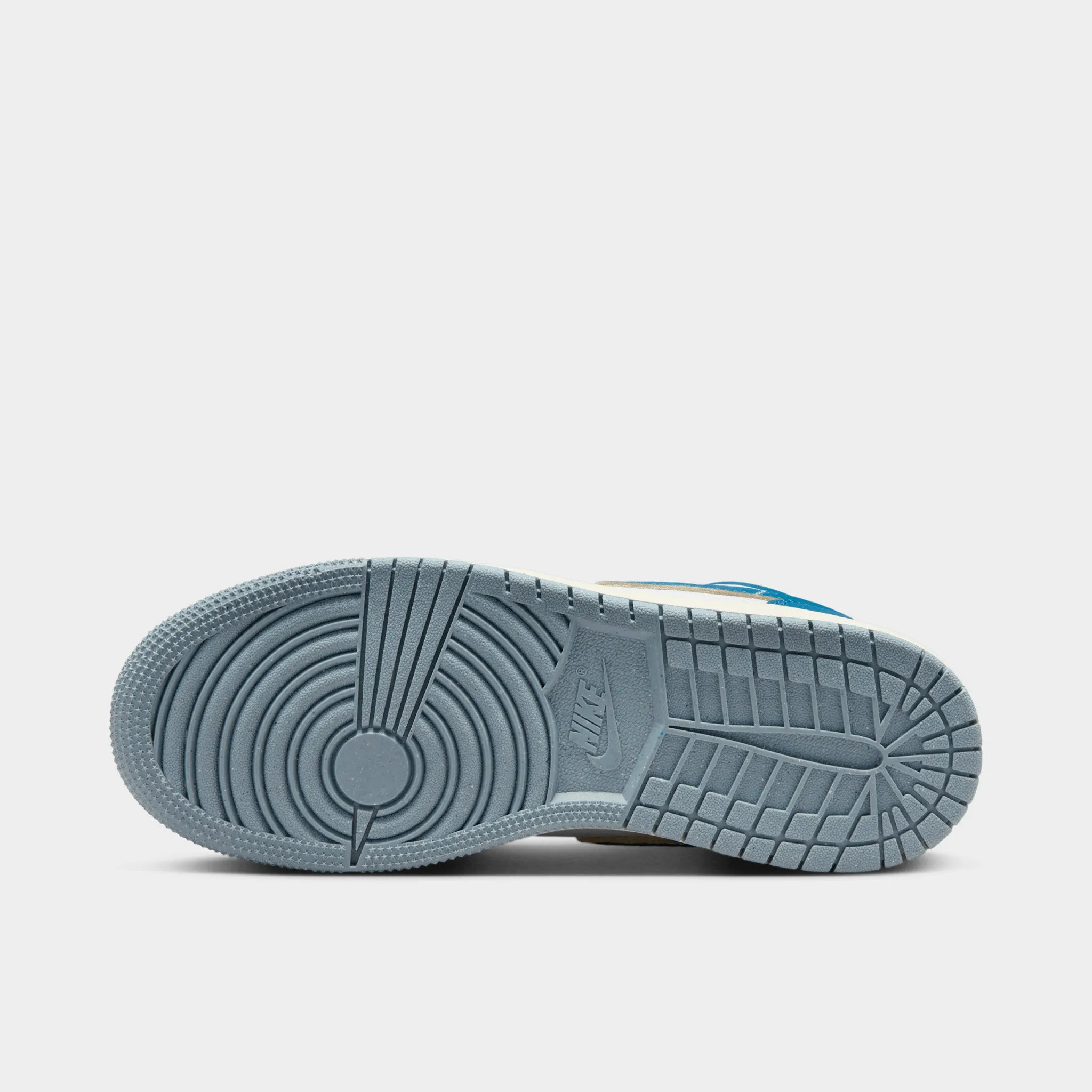 Jordan 1 Low GS White / Industrial Blue - Blue Grey
