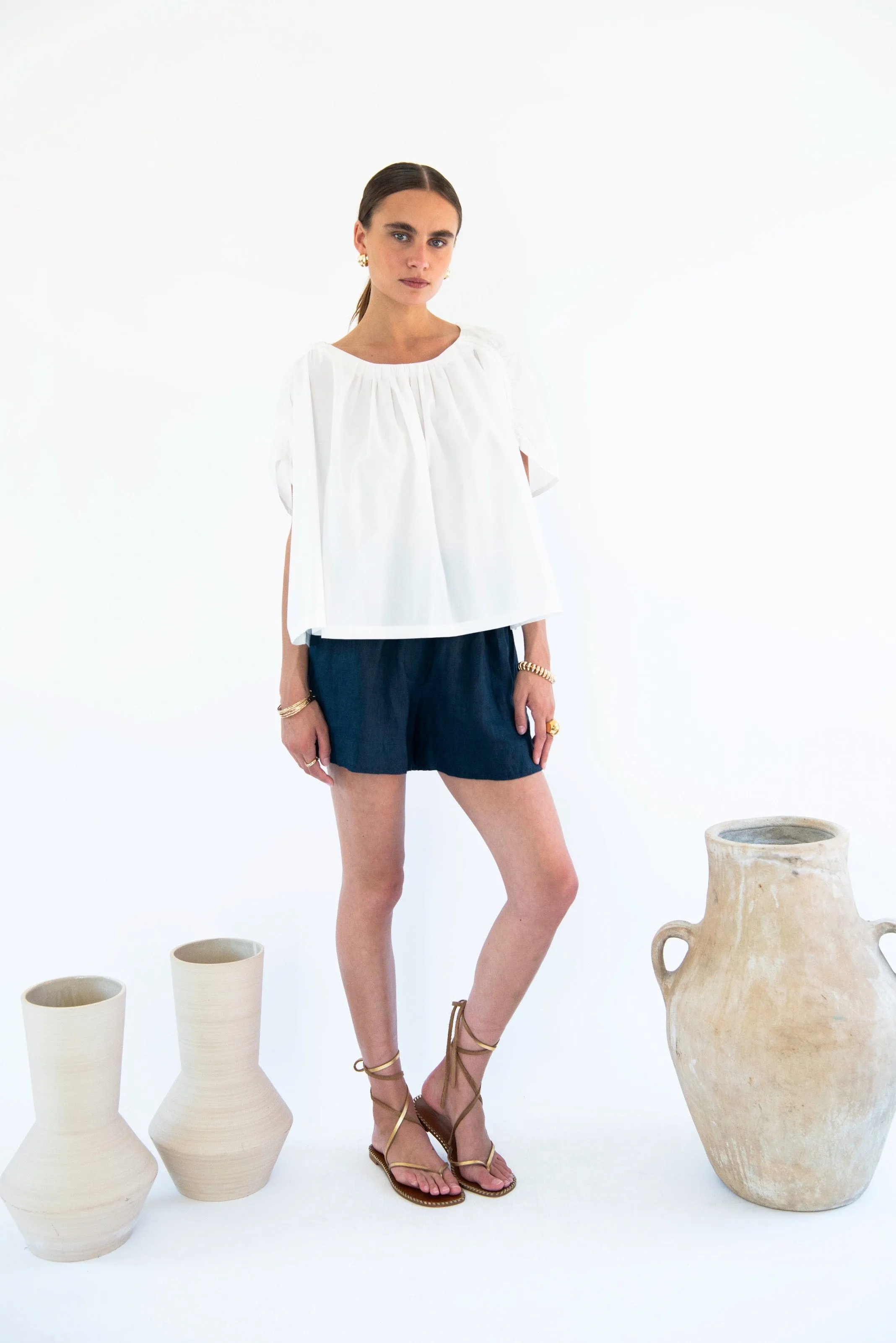 Julietta Organic Cotton Poplin Blouse | Multiple Colours