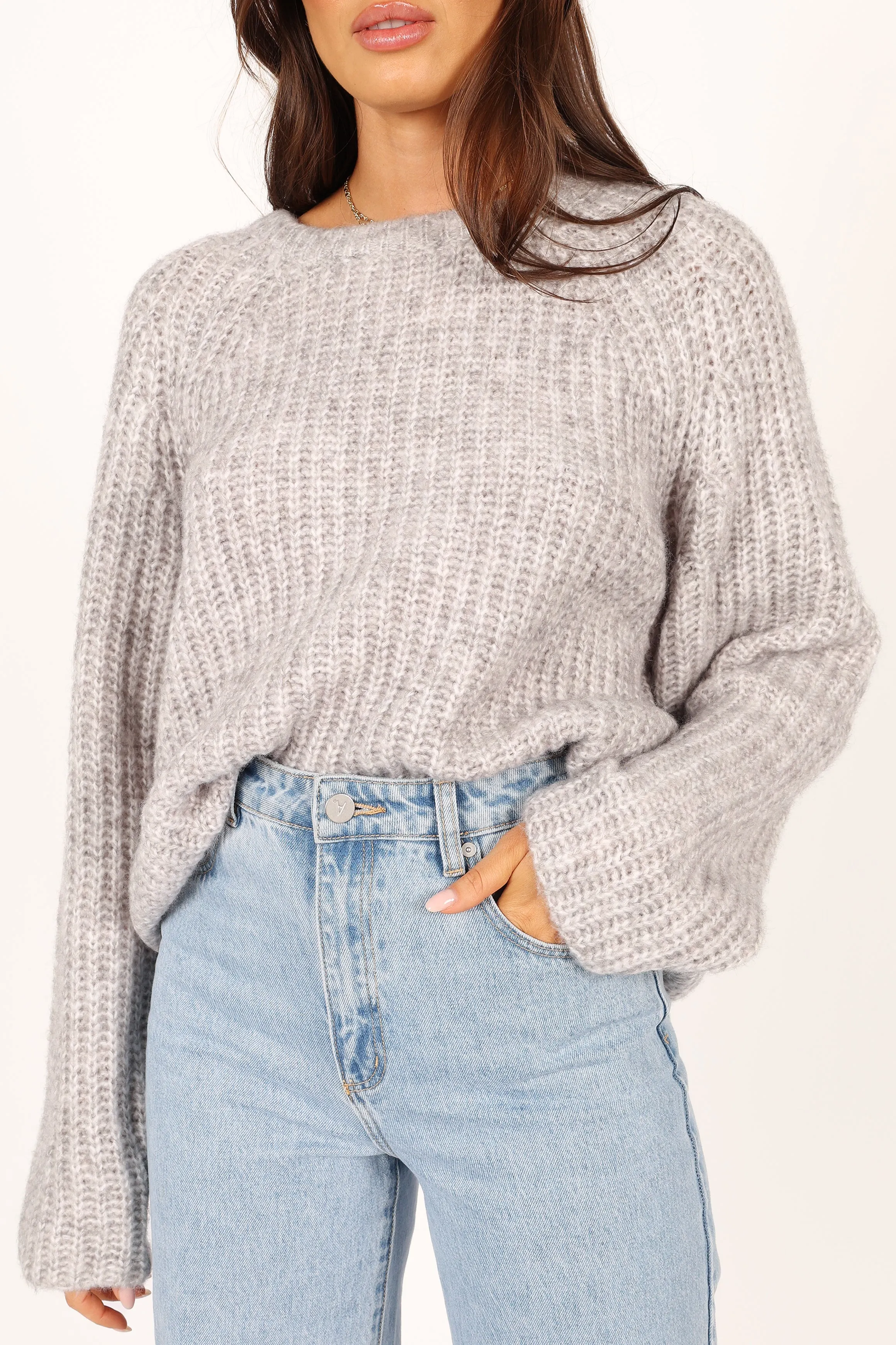Keily Knit Sweater - Grey