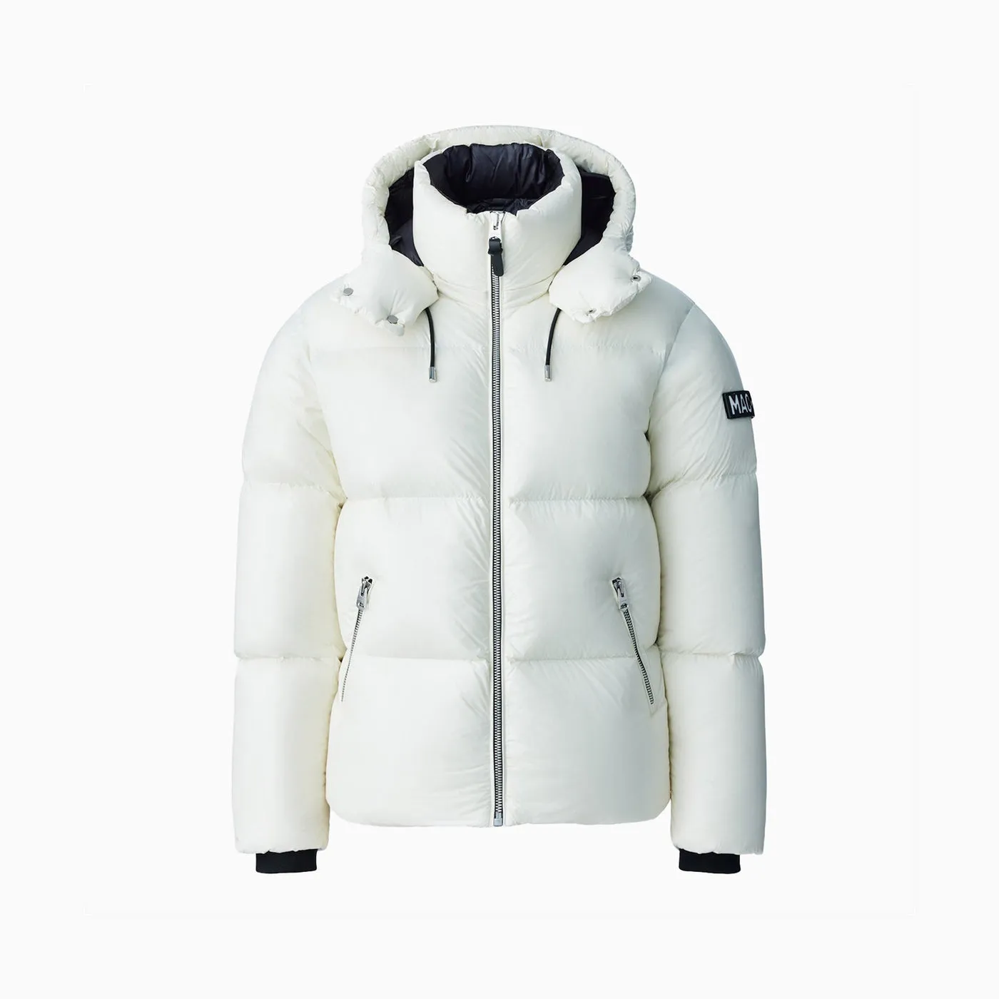 KENT-Z lustrous light down jacket with hood White