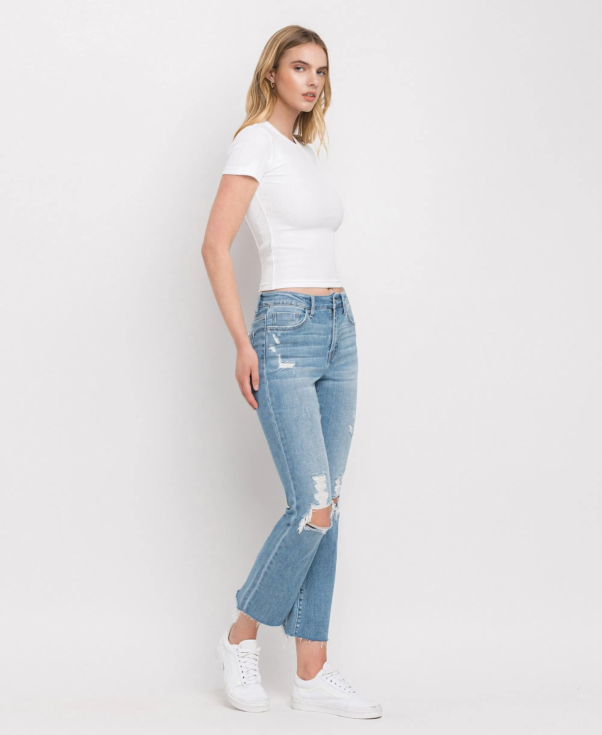 Lani - High Rise Clean Cut Hem Straight Jeans