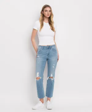 Lani - High Rise Clean Cut Hem Straight Jeans