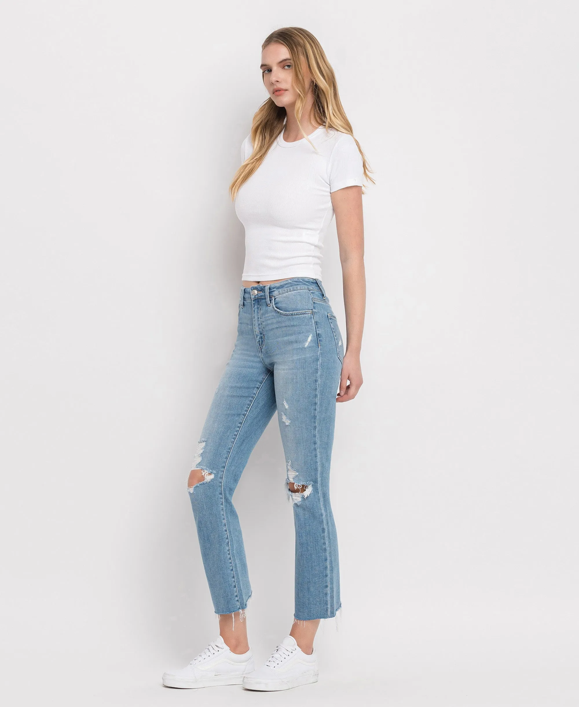 Lani - High Rise Clean Cut Hem Straight Jeans