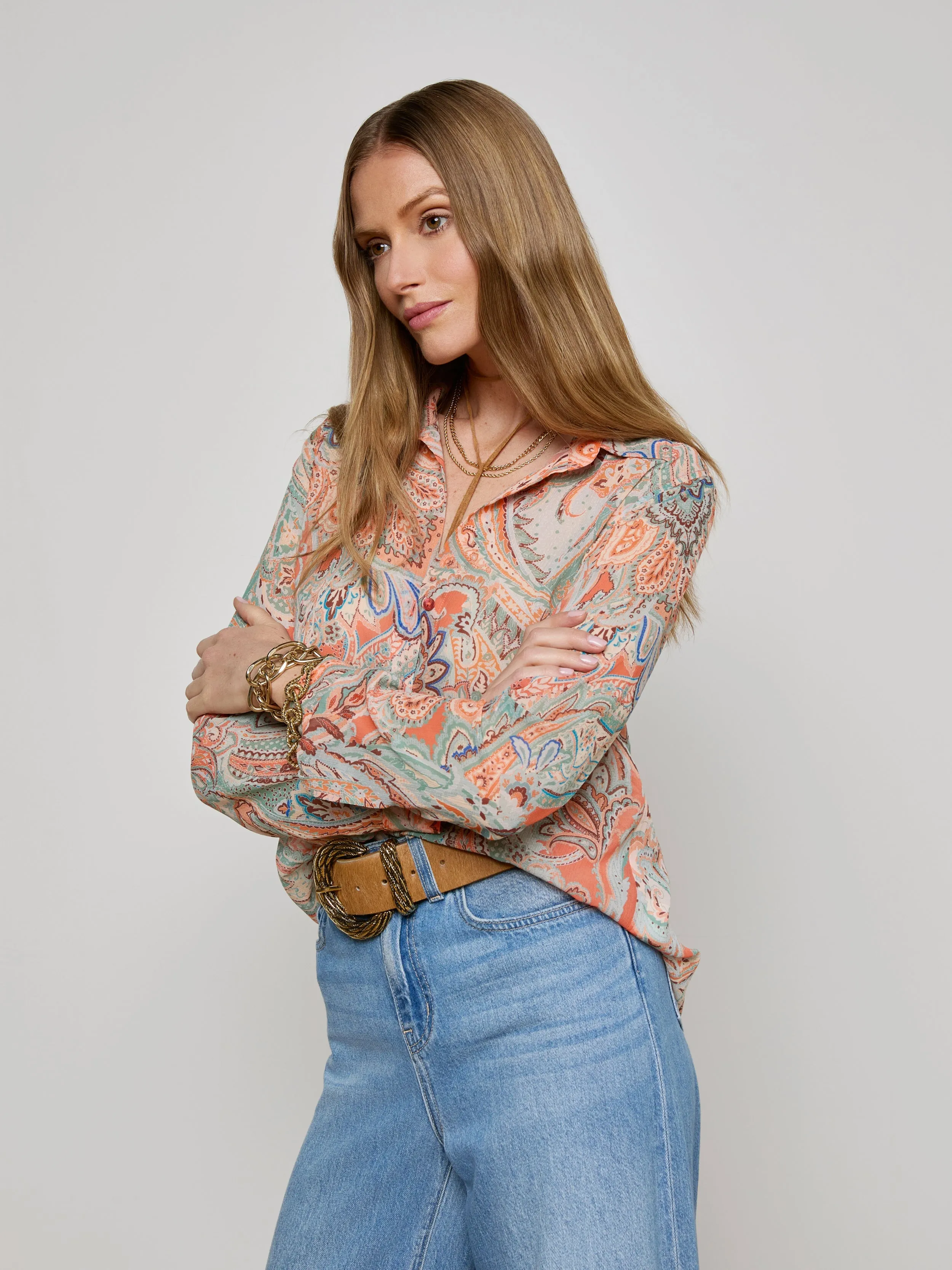 Laurent Paisley Blouse