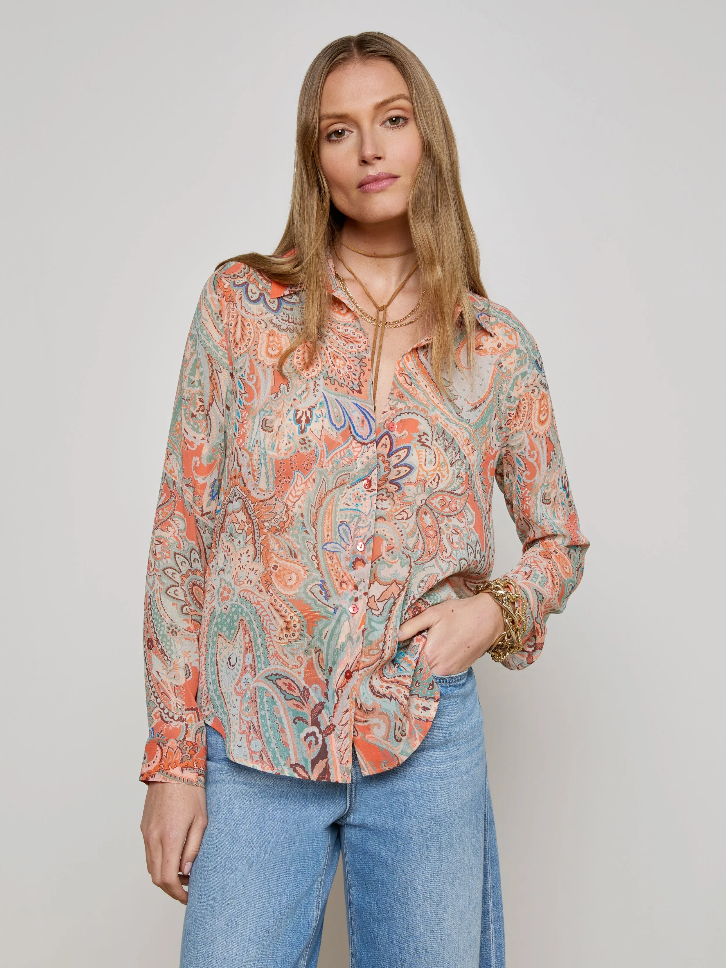 Laurent Paisley Blouse