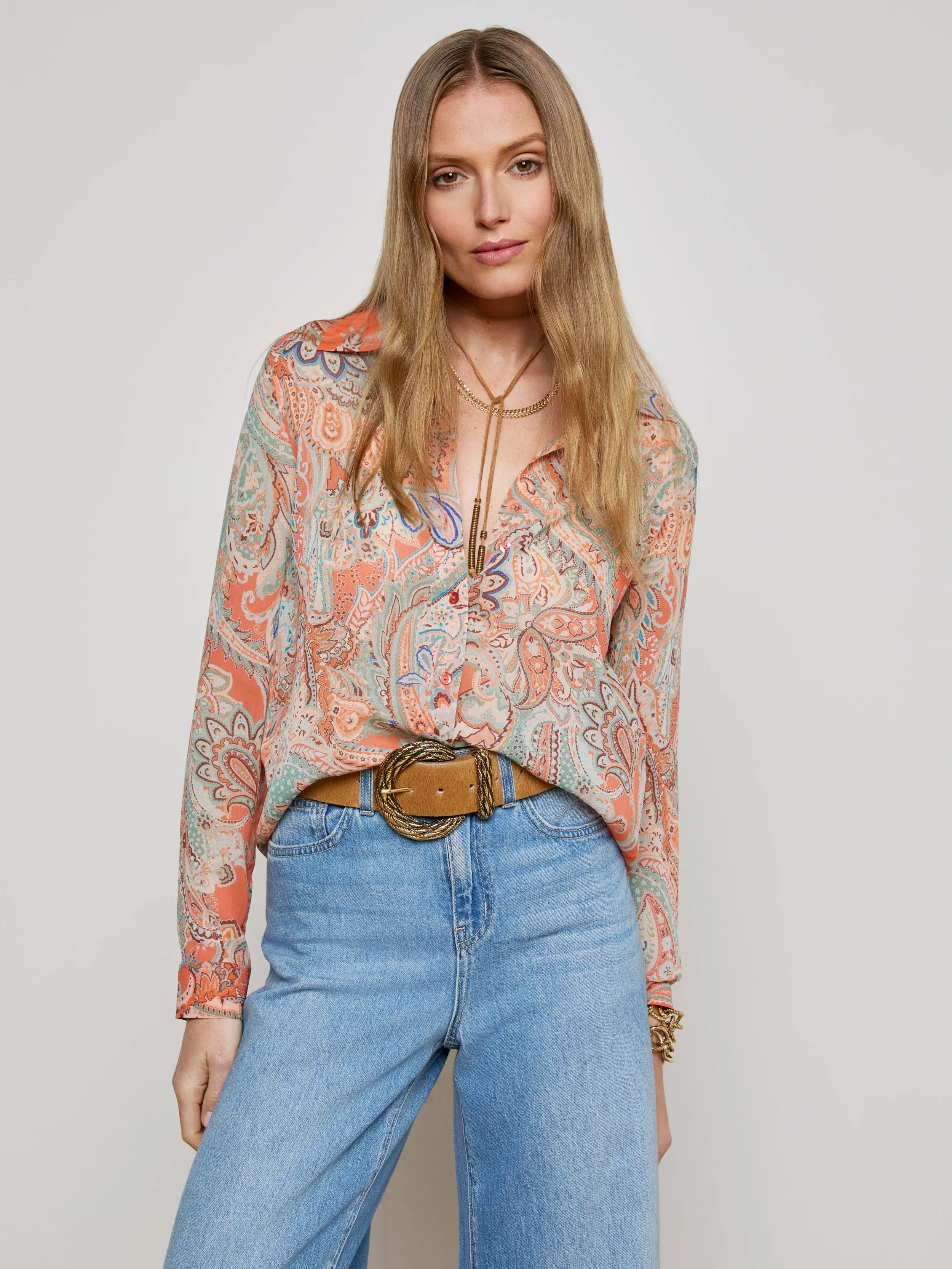 Laurent Paisley Blouse