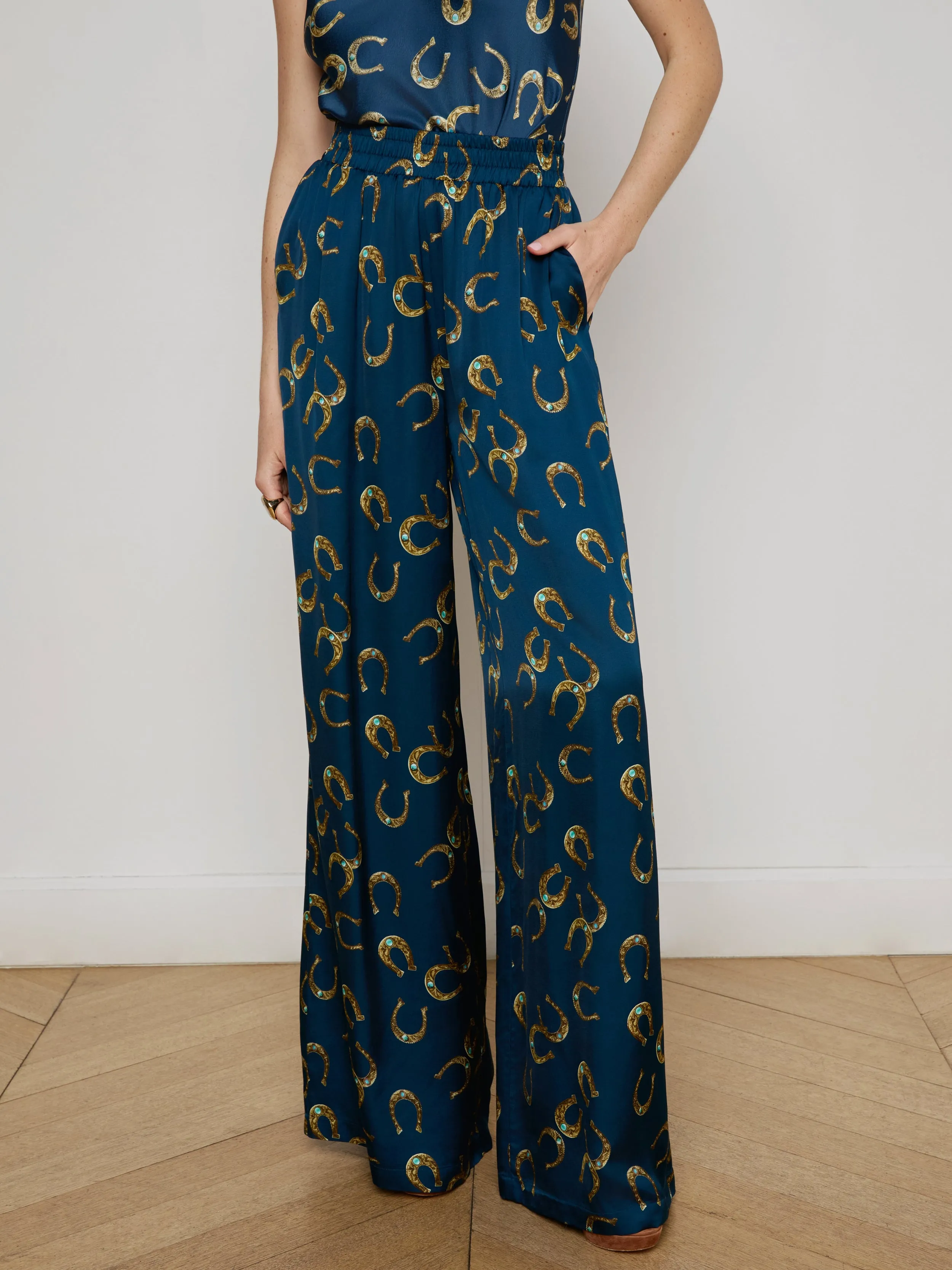 Lillian Satin Wide-Leg Pant