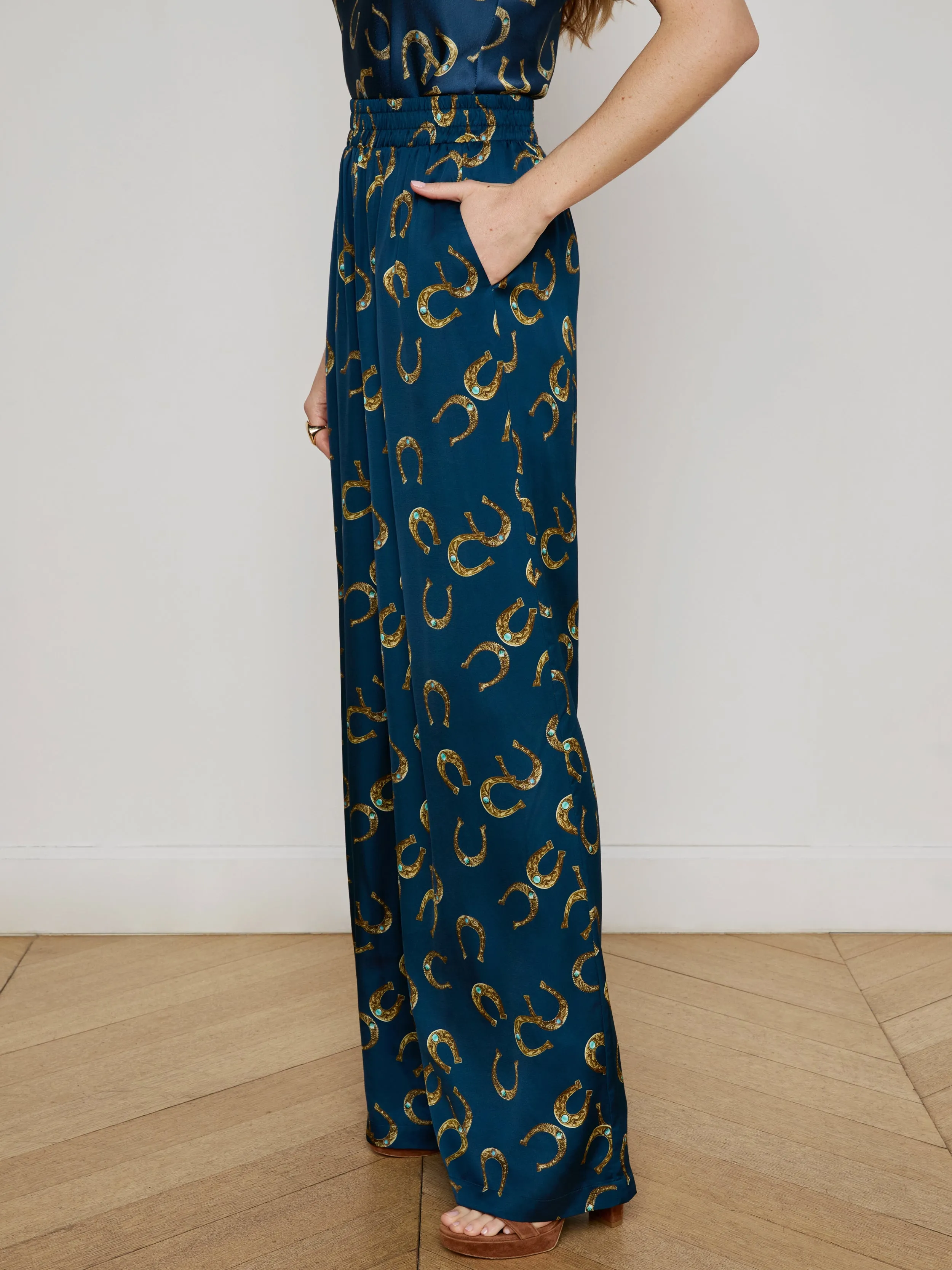 Lillian Satin Wide-Leg Pant