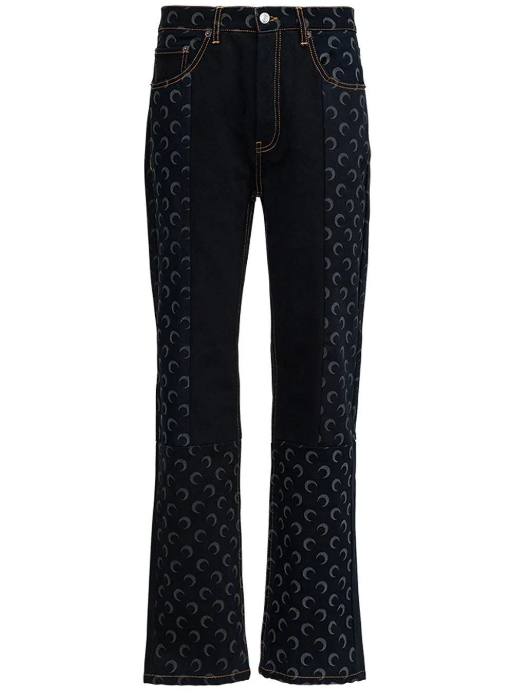 Marine Serre Moon Printed Slim Fit Jeans