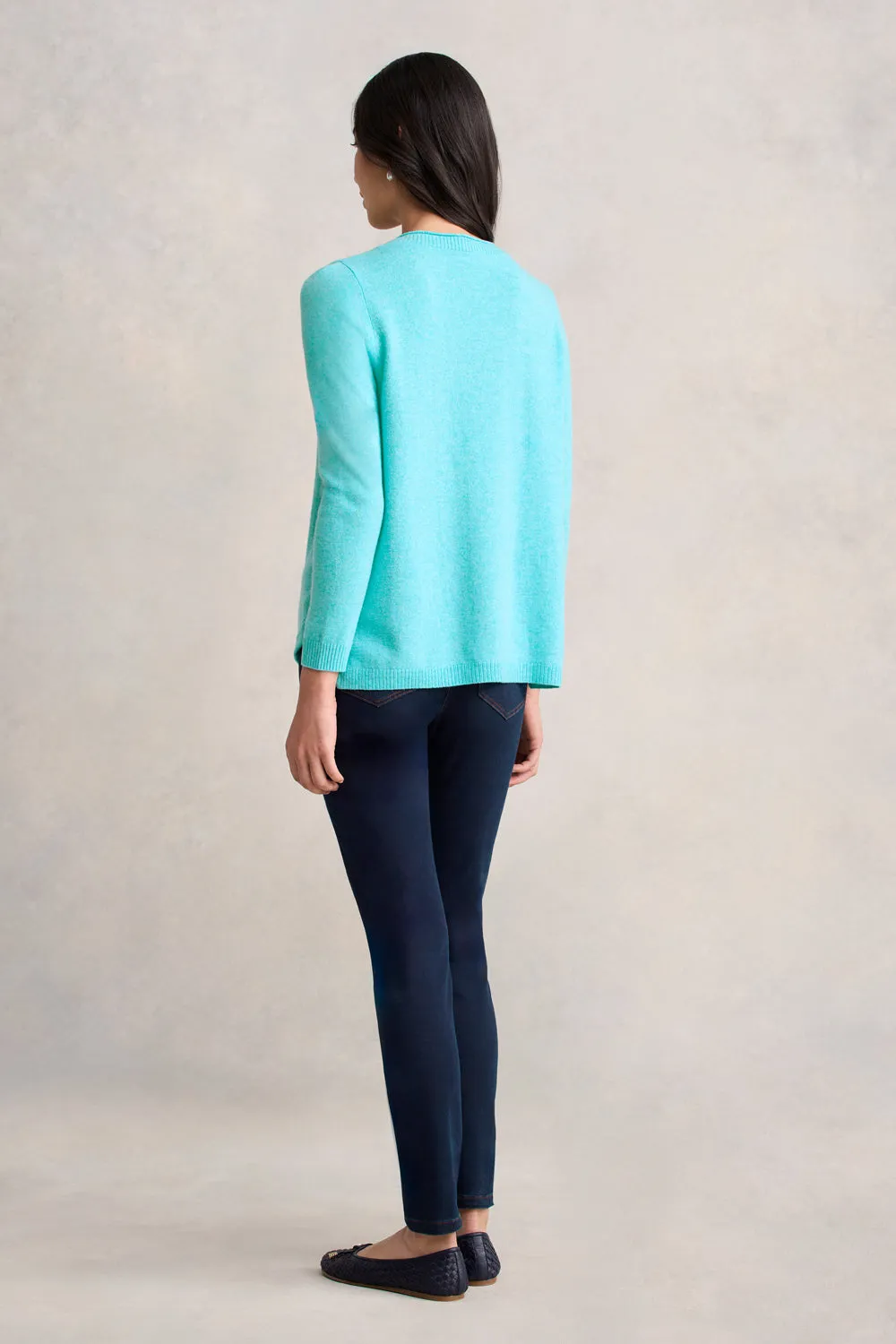Merino V-Neck Jumper - Turquoise