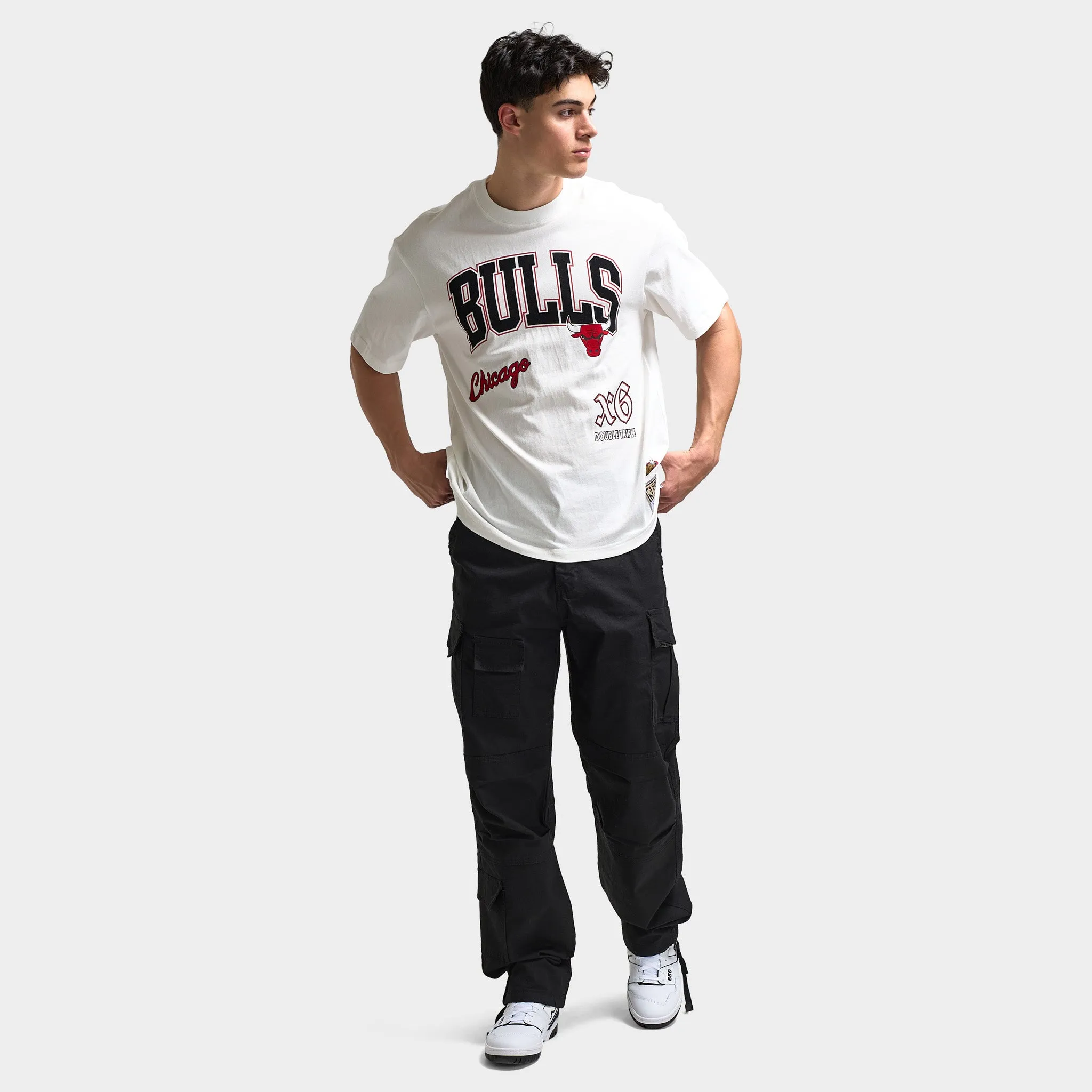 Mitchell & Ness Chicago Bulls Multi Logo T-Shirt / White