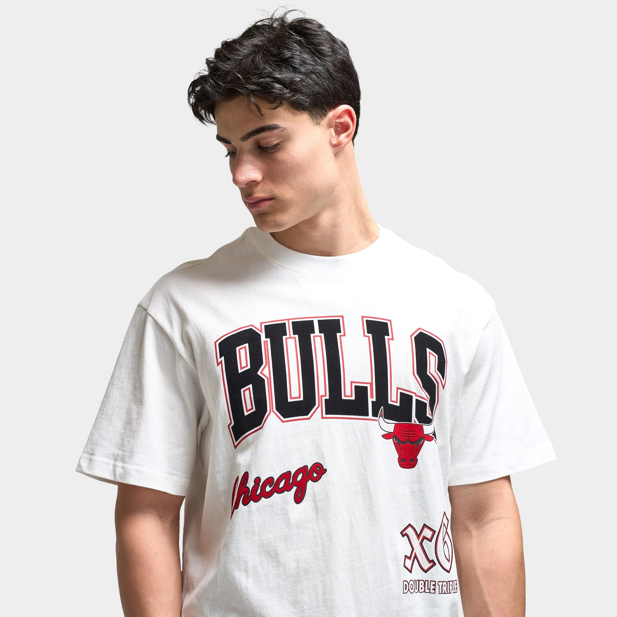Mitchell & Ness Chicago Bulls Multi Logo T-Shirt / White