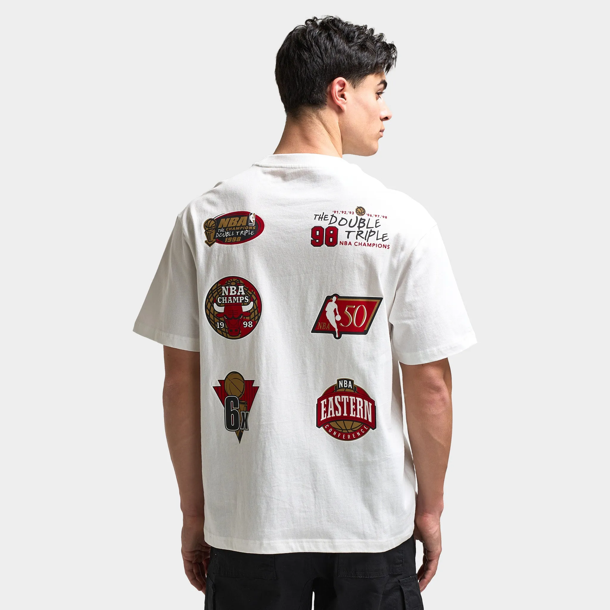 Mitchell & Ness Chicago Bulls Multi Logo T-Shirt / White
