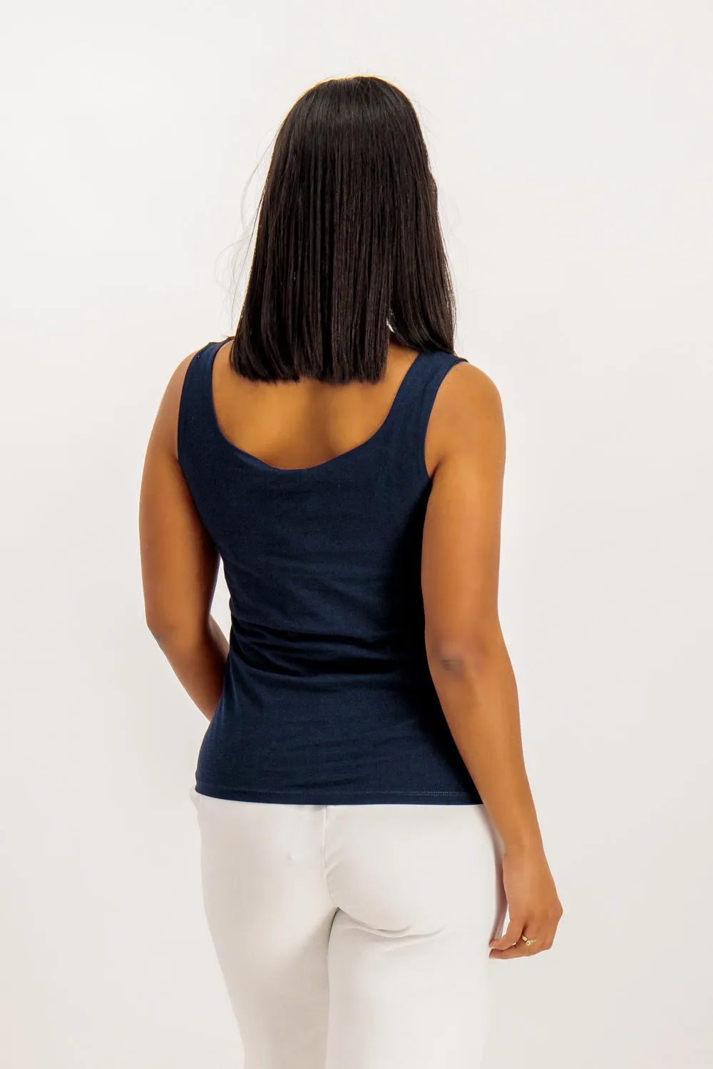 Navy Lola Basic Tank Top