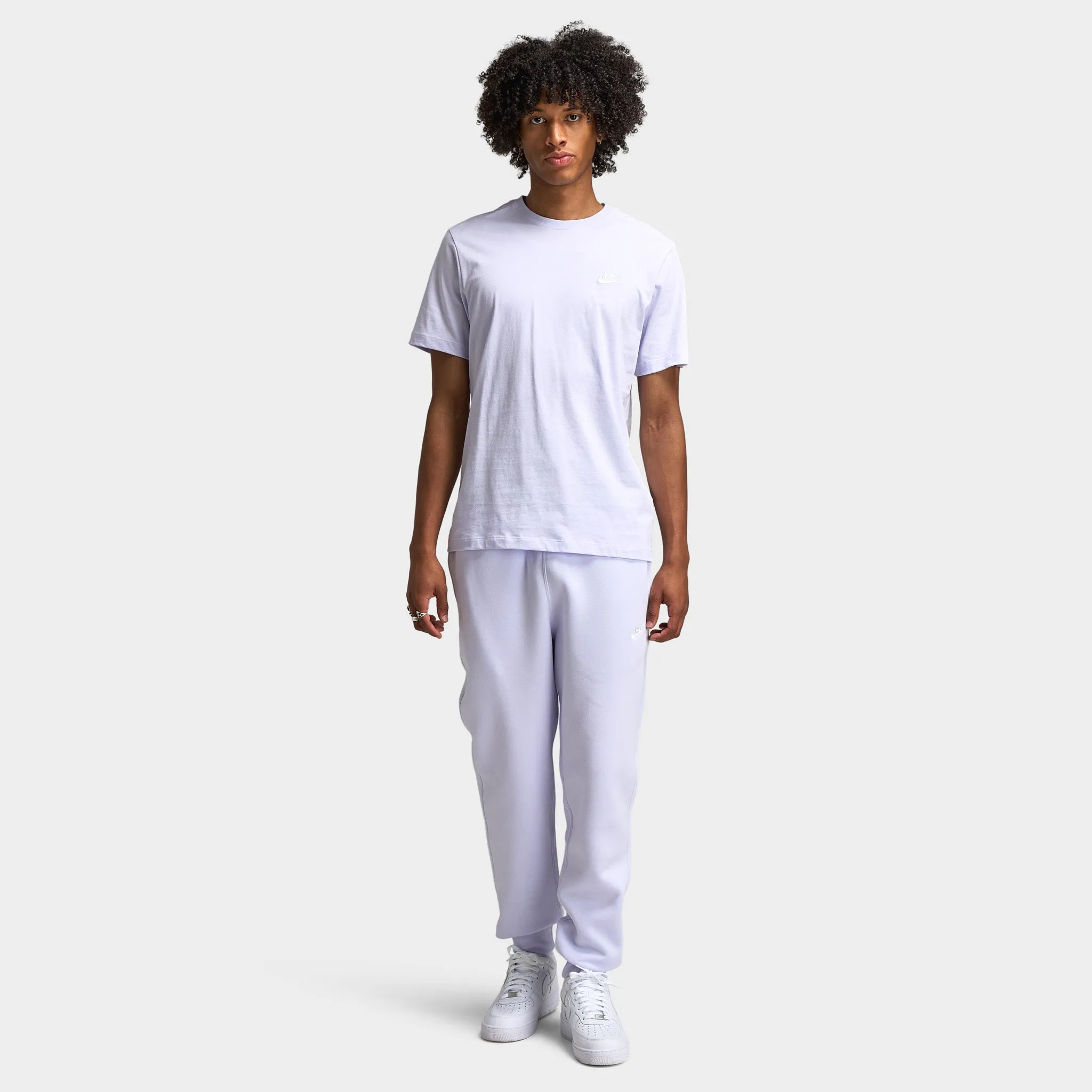 Nike Club Fleece Joggers Amethyst Tint - White
