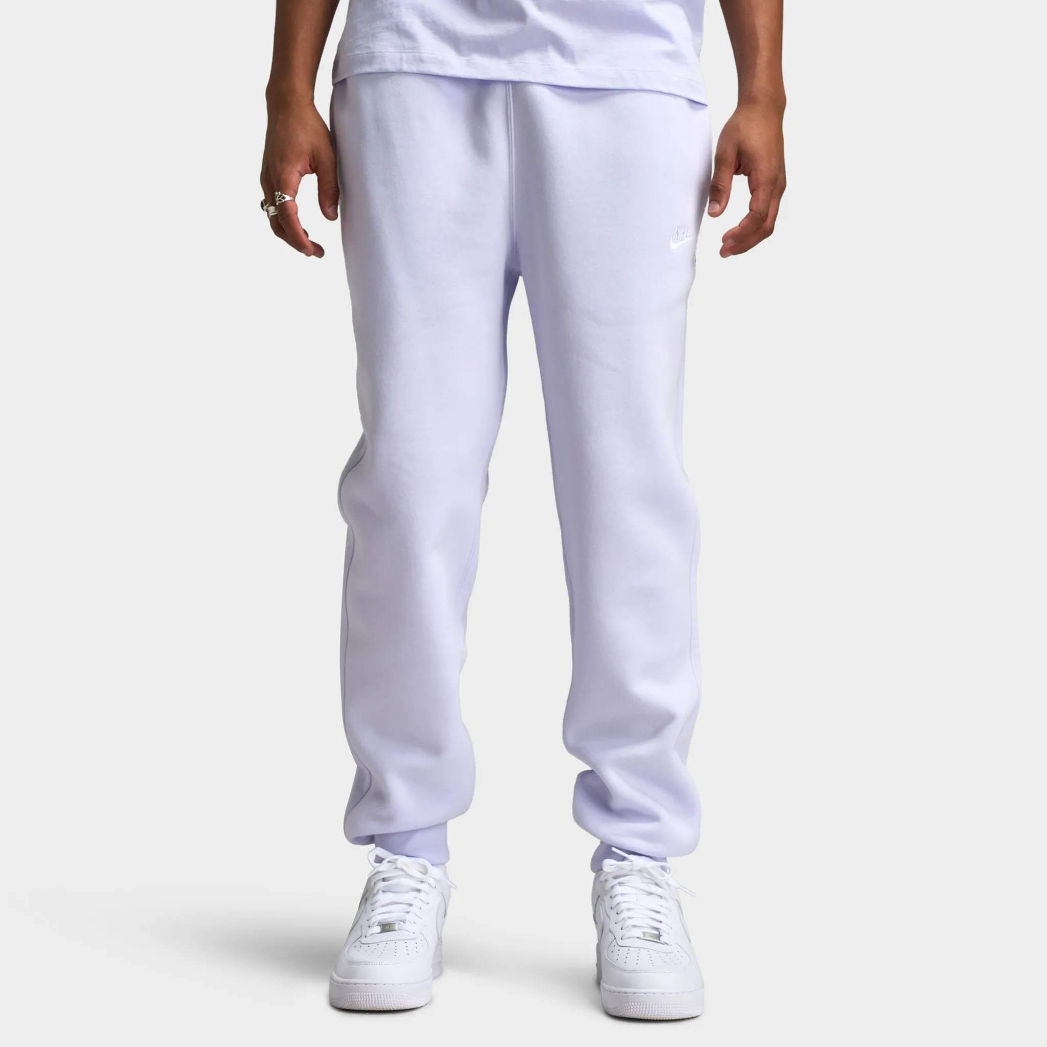 Nike Club Fleece Joggers Amethyst Tint - White