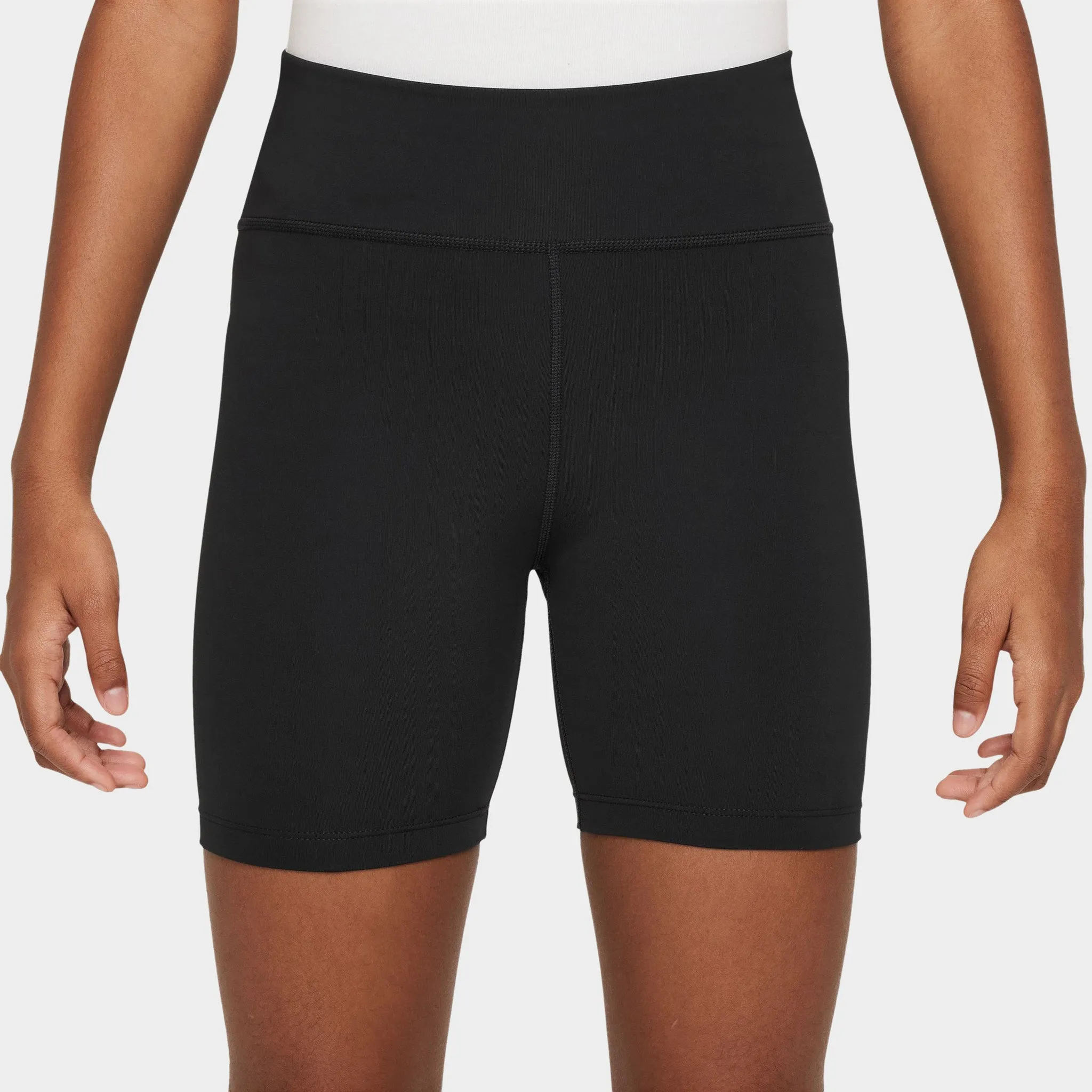Nike Junior Girls' One Dri-Fit Bike Shorts Black / White