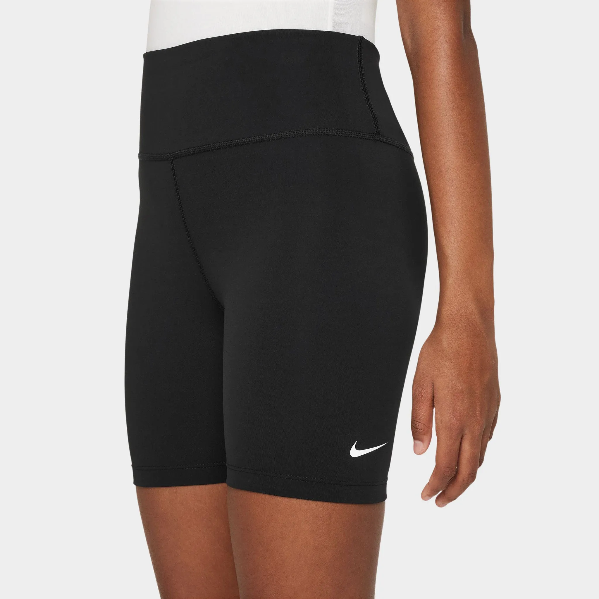 Nike Junior Girls' One Dri-Fit Bike Shorts Black / White