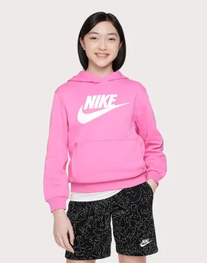 NIKE KID'S NSW CLUB FLEECE PINK HOODIE