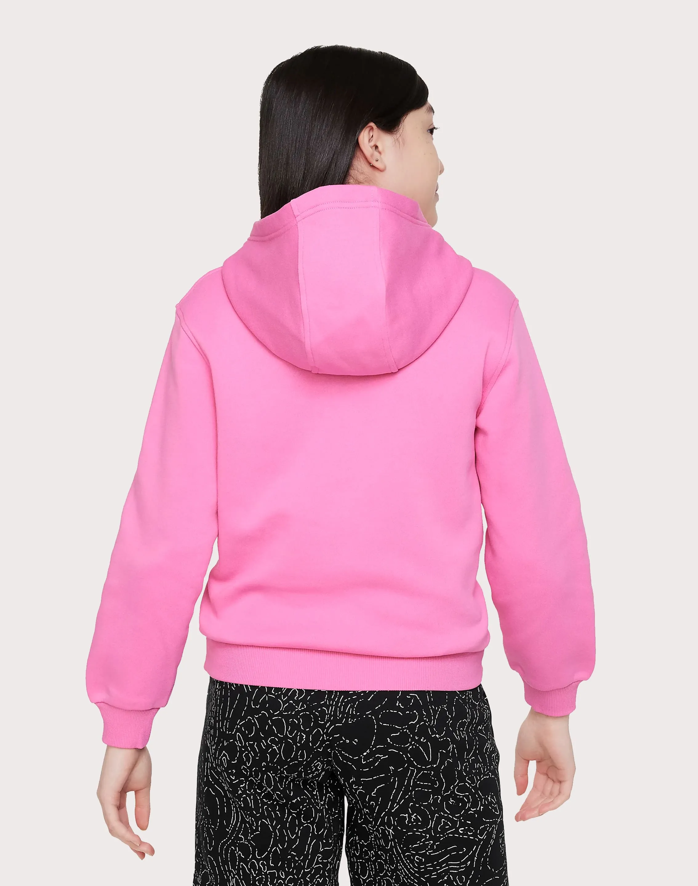 NIKE KID'S NSW CLUB FLEECE PINK HOODIE