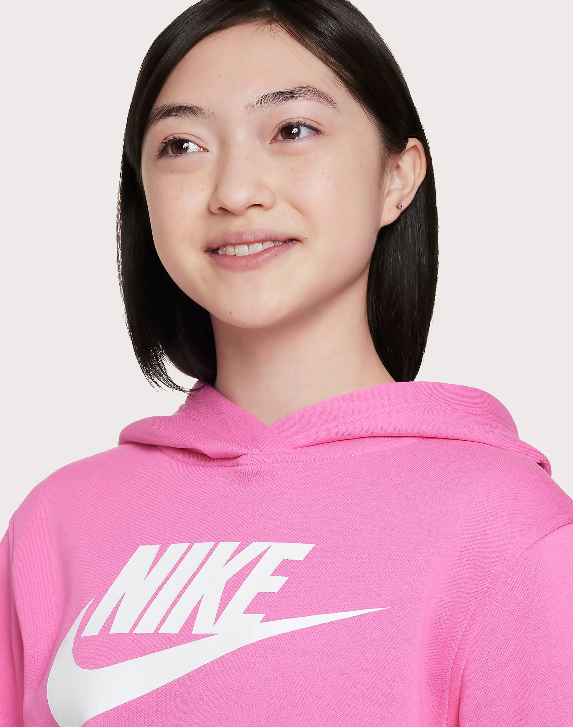 NIKE KID'S NSW CLUB FLEECE PINK HOODIE