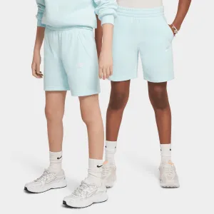 Nike Sportswear Juniors' Club Fleece French Terry Shorts Glacier Blue / White